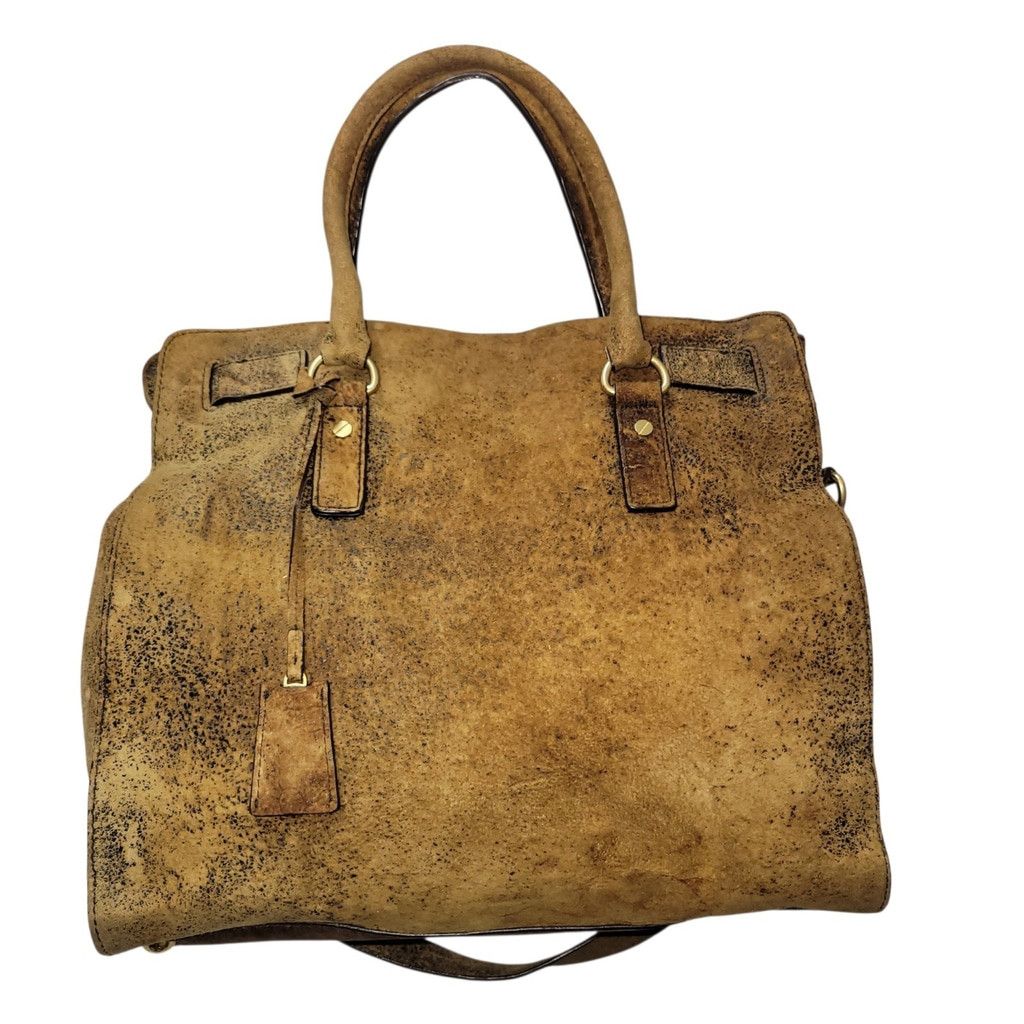 Michael Kors Michael Kors Women's Large Distressed Brown Leather Hamilton Size ONE SIZE - 2 Thumbnail