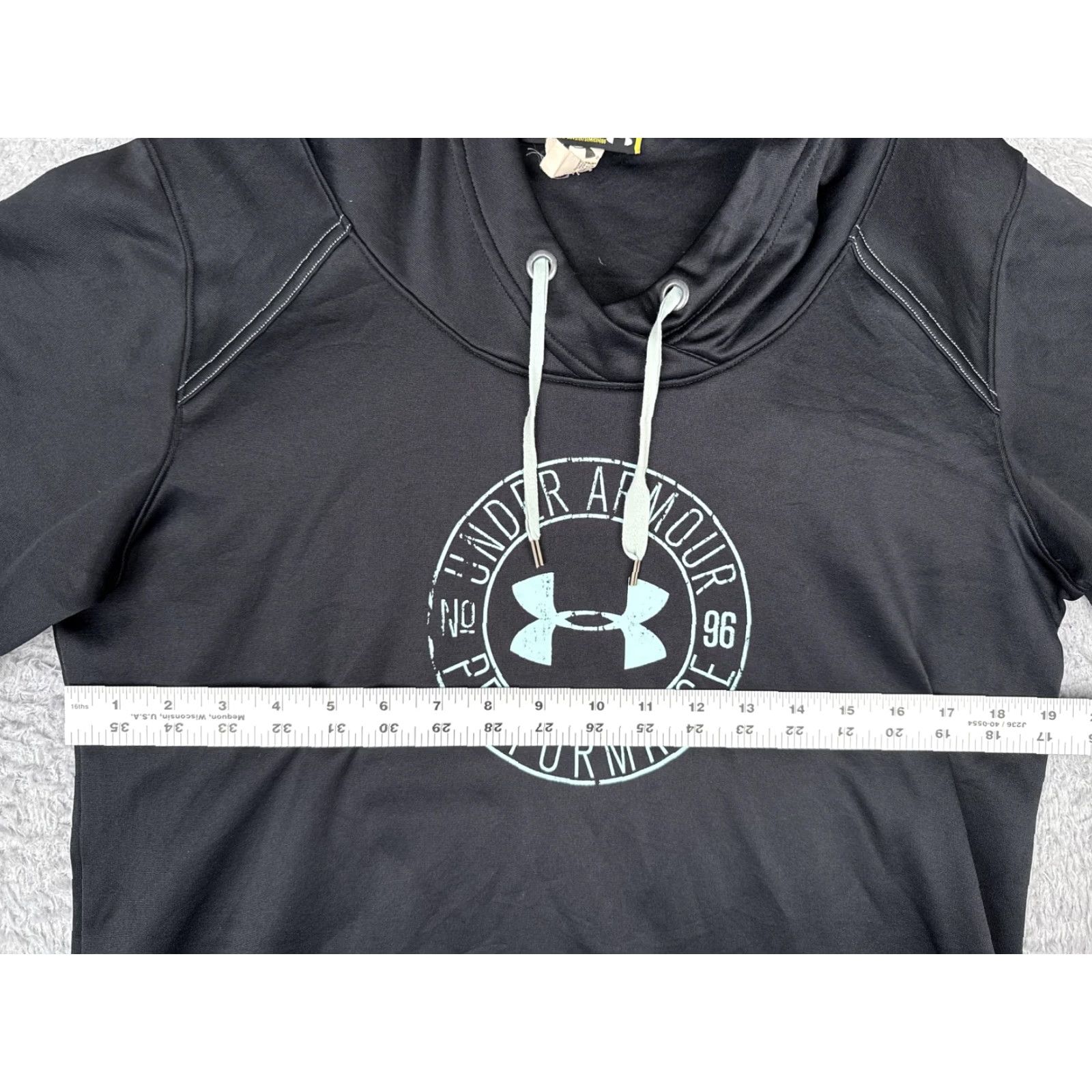 Under Armour Under Armour Hoodie Womens Large Black Performance Logo Pullover Sweatshirt Size L / US 10 / IT 46 - 7 Thumbnail