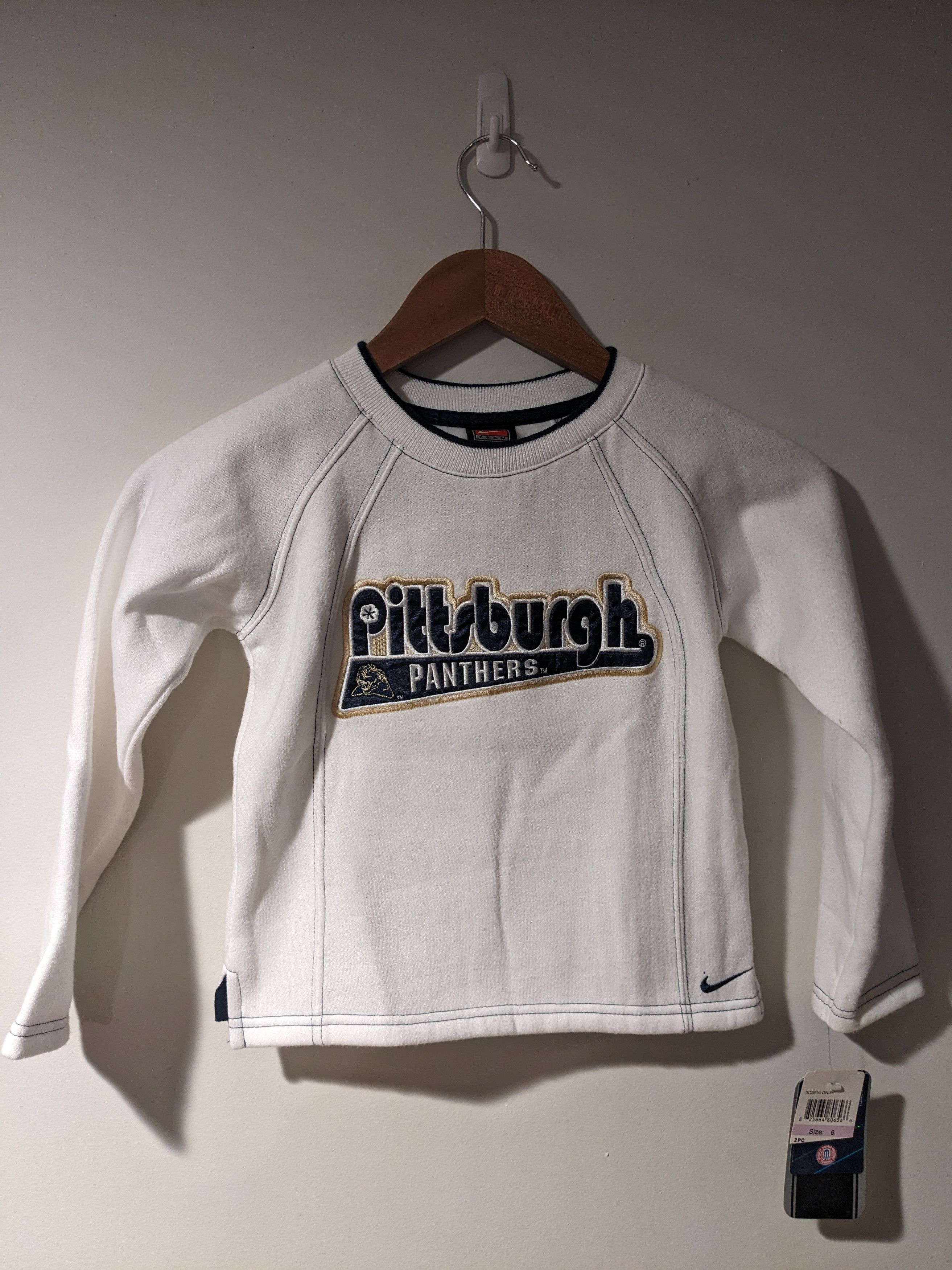 Nike × Vintage Vintage Y2K Pittsburgh Panthers Nike YOUTH Size 6 Sweatshirt Size US S / EU 44-46 / 1 - 1 Thumbnail