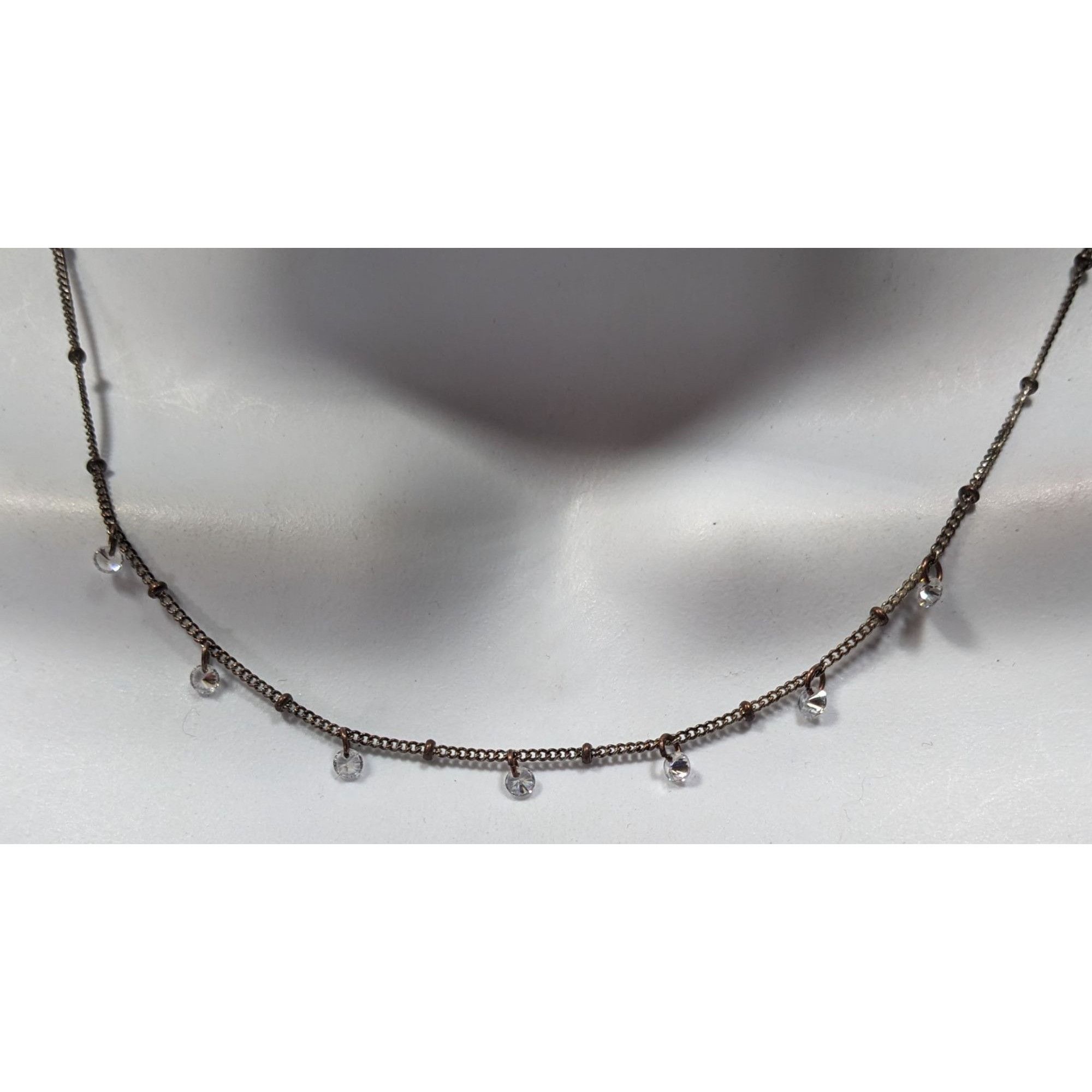 Other Icing Minimalist Sparkly Gemmed Silver Tone Necklace Size ONE SIZE - 6 Thumbnail