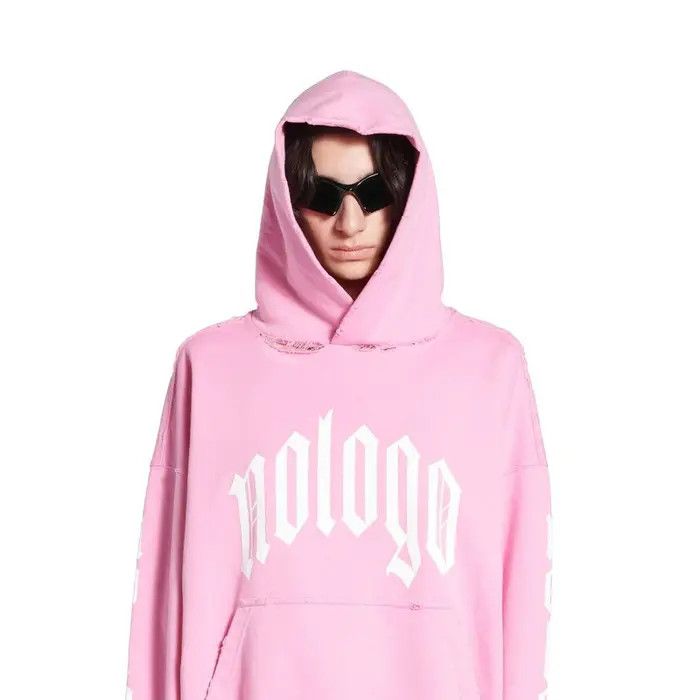 Balenciaga o1bcso1str0326 Nologo Hoodie Medium Fit in Pink Size XS / US 0-2 / IT 36-38 - 5 Thumbnail