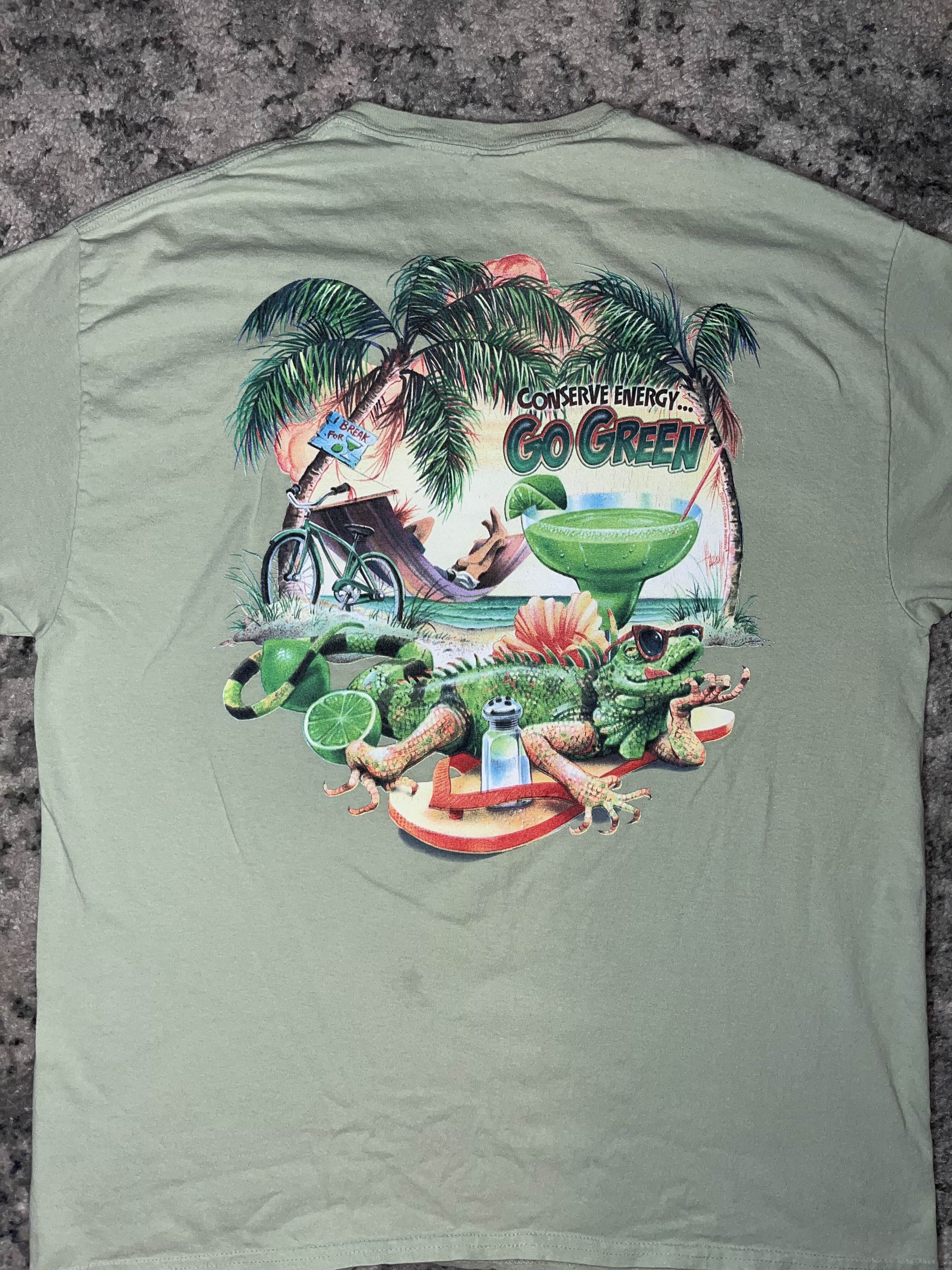 Gildan Y2K Lower Latitudes GO Green Shirt Size US XL / EU 56 / 4 - 2 Thumbnail