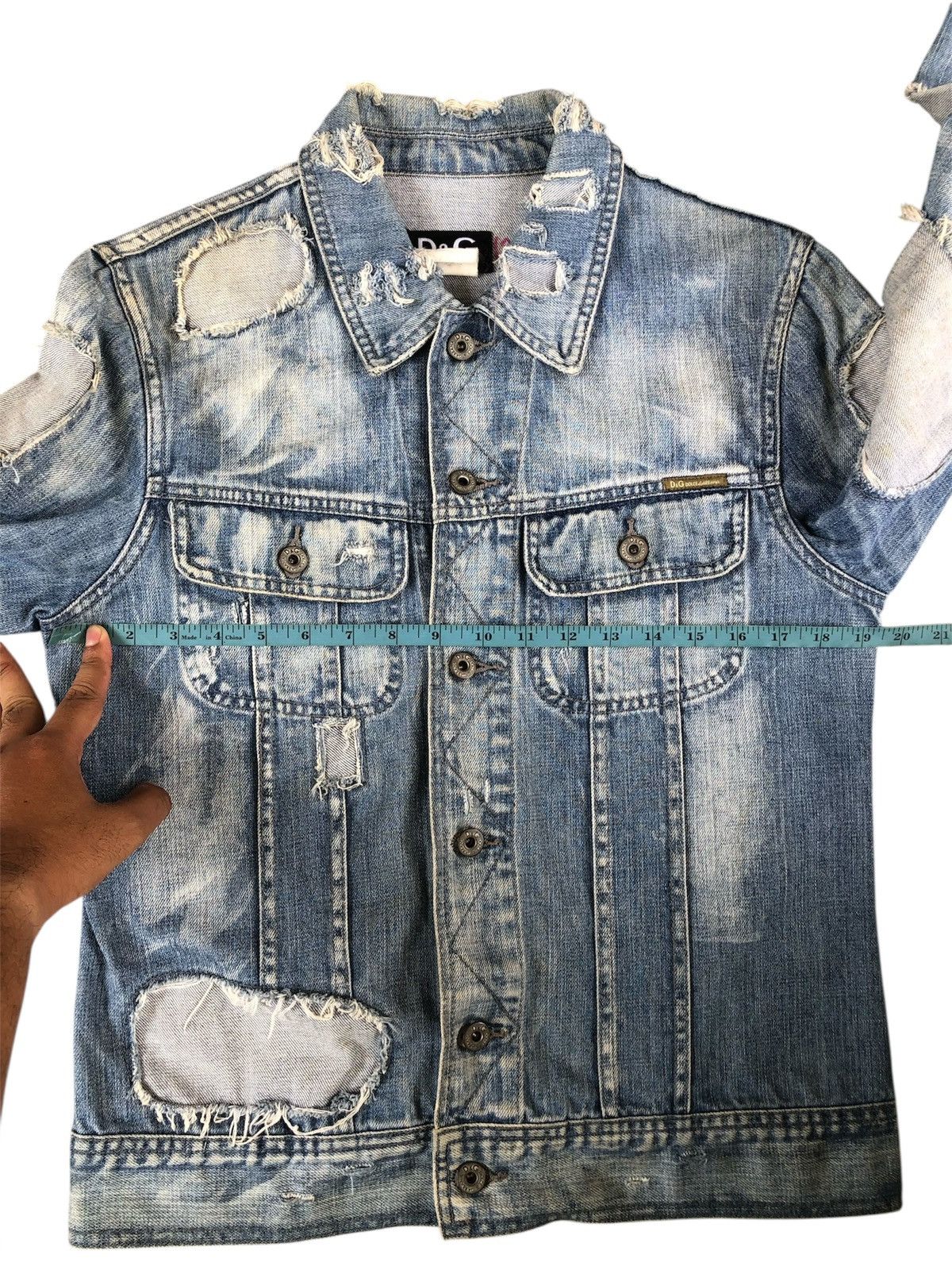 Dolce & Gabbana Dolce & Gabbana Boro Patchwork Distressed Denim Jacket Size US S / EU 44-46 / 1 - 24 Thumbnail