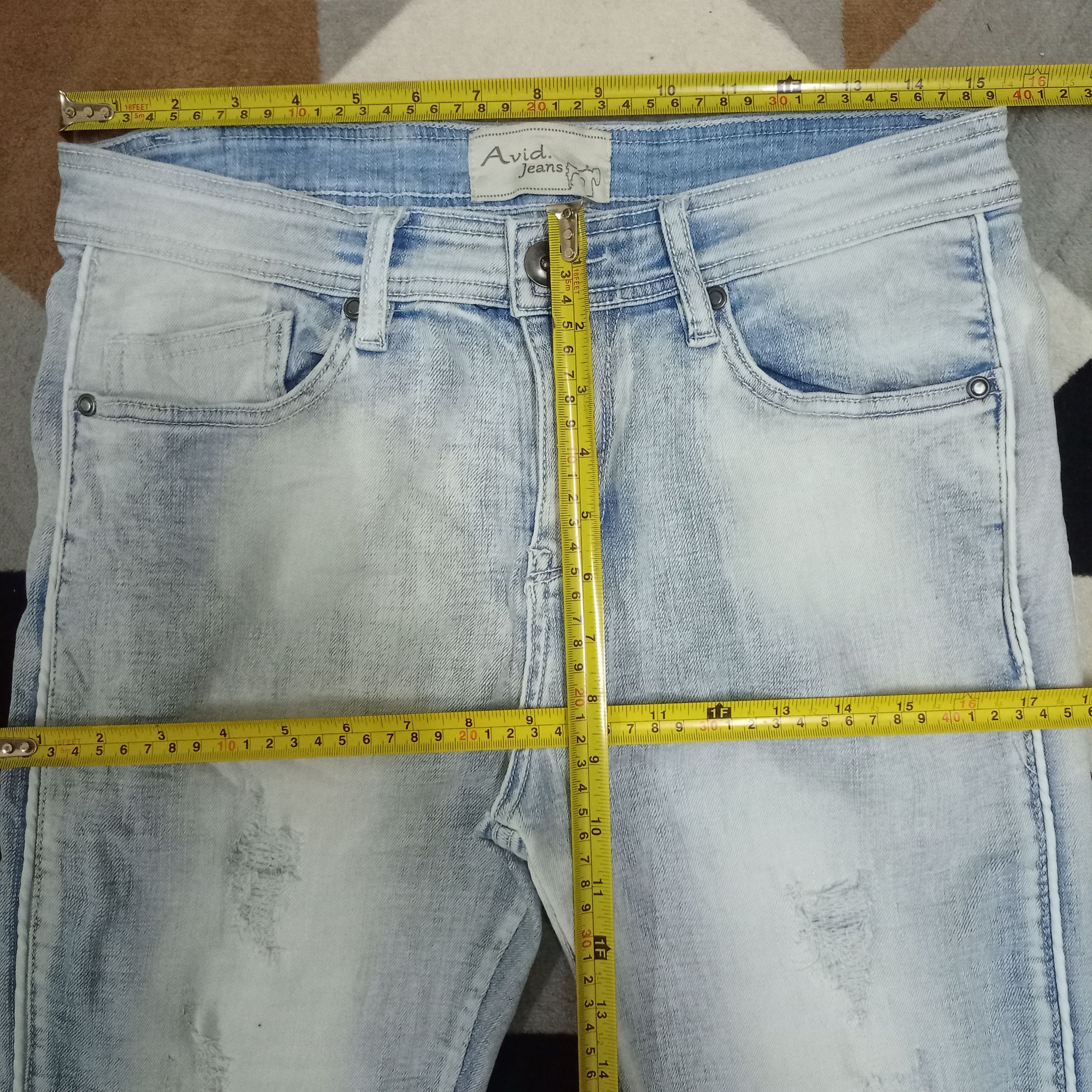 Japanese Brand Vintage Japanese Brand Acid Wash Style Distressed Jeans Size US 31 - 7 Thumbnail