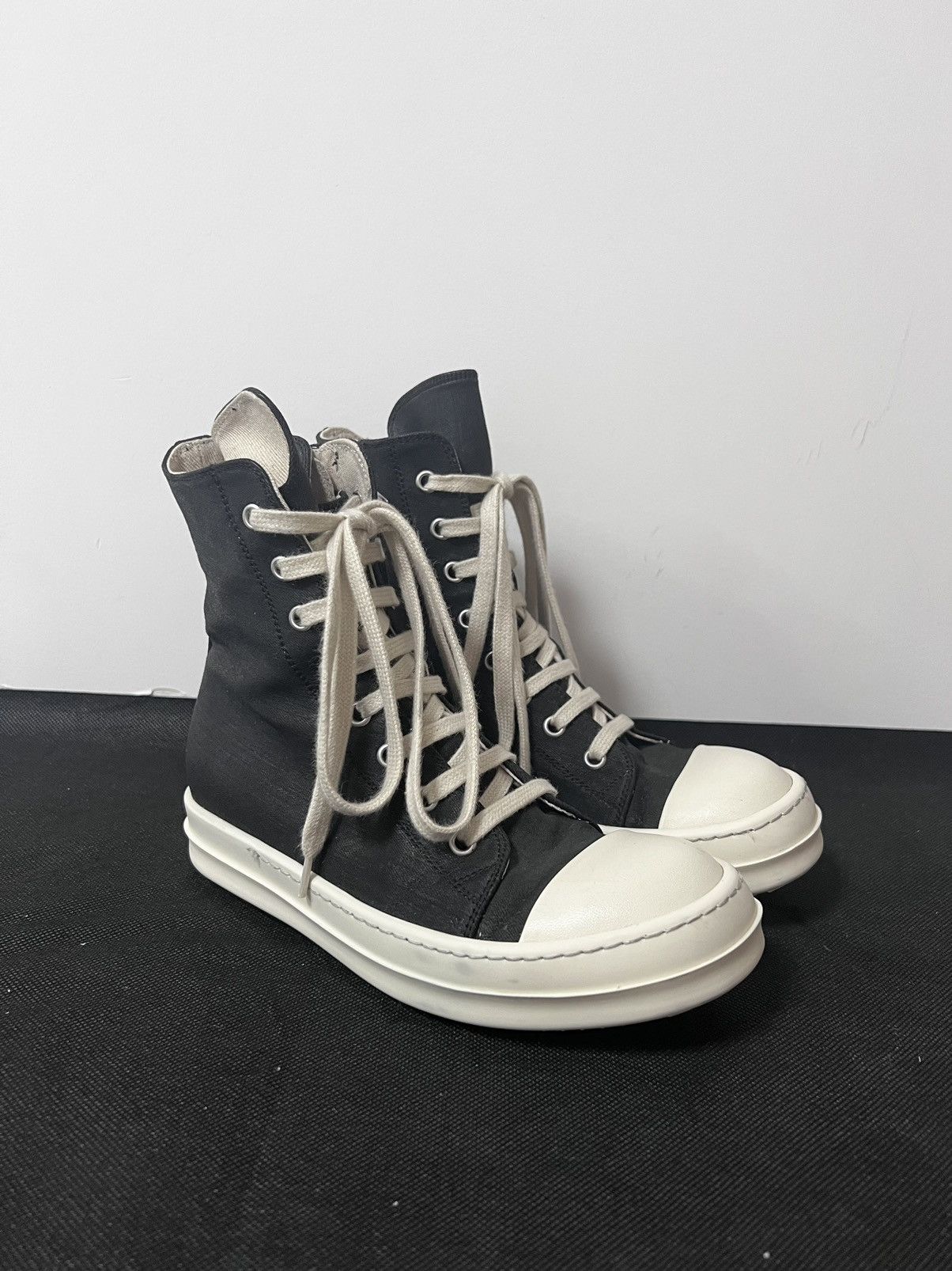 Rick Owens Drkshdw Rick owens drkshdw waxed ramones high top sneakers sz35 Size US 5 / IT 35 - 5 Thumbnail