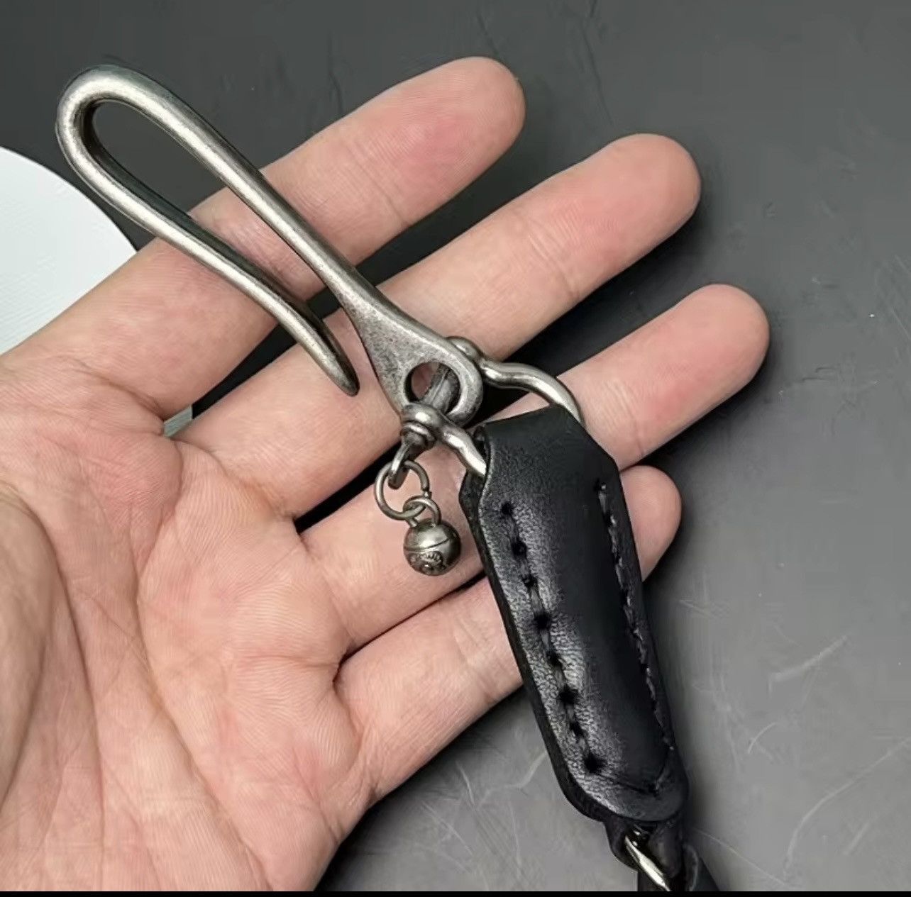 Jewelry Genuine Leather Biker Keychain Jeans Chain Size ONE SIZE - 3 Thumbnail
