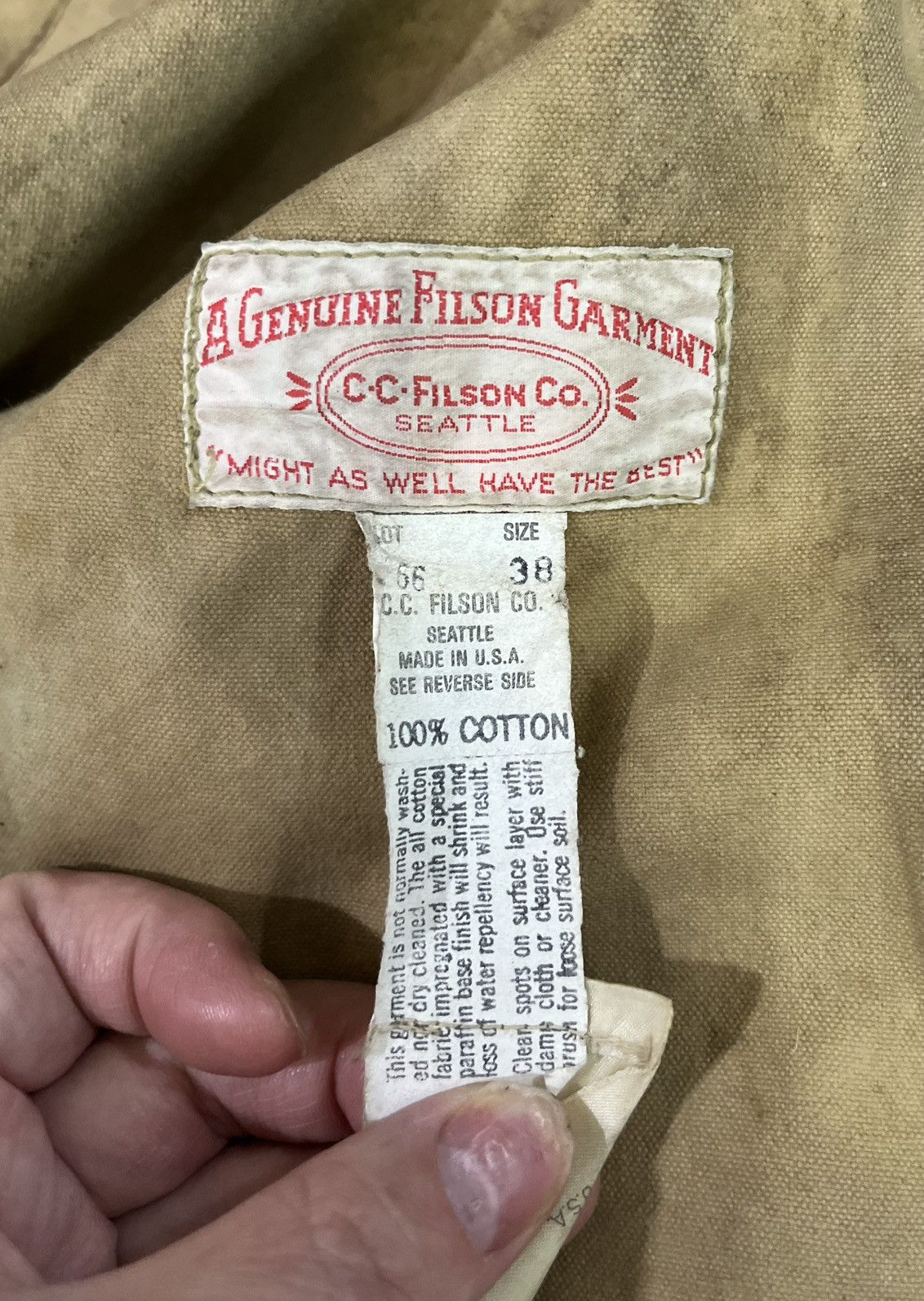 Filson Rare Vintage 80s Filson Tin Cloth Field Jacket Rugged Style Size US L / EU 52-54 / 3 - 16 Thumbnail
