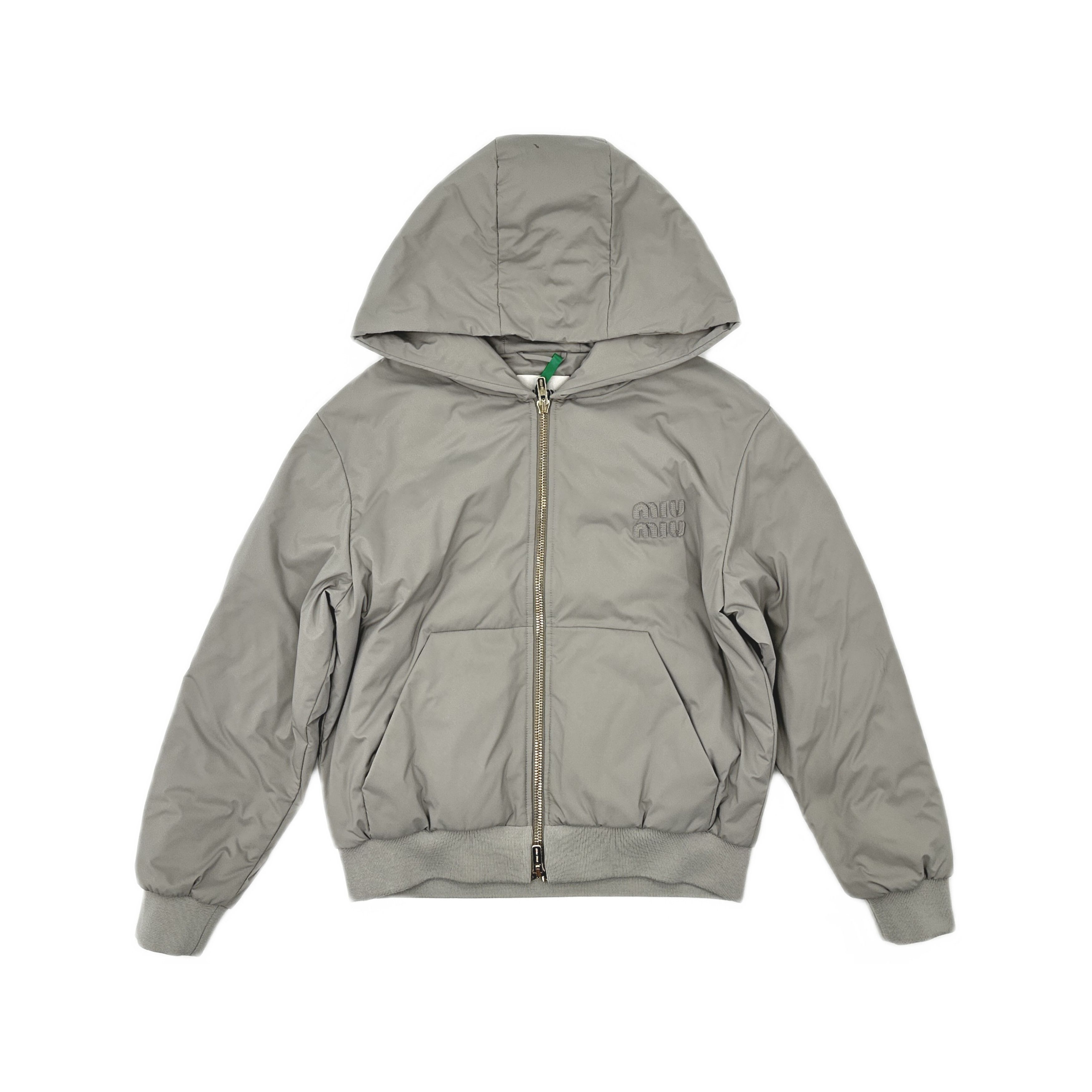 Miu Miu MIU MIU Logo Hooded Jacket Size 38 Size XS / US 0-2 / IT 36-38 - 1 Thumbnail