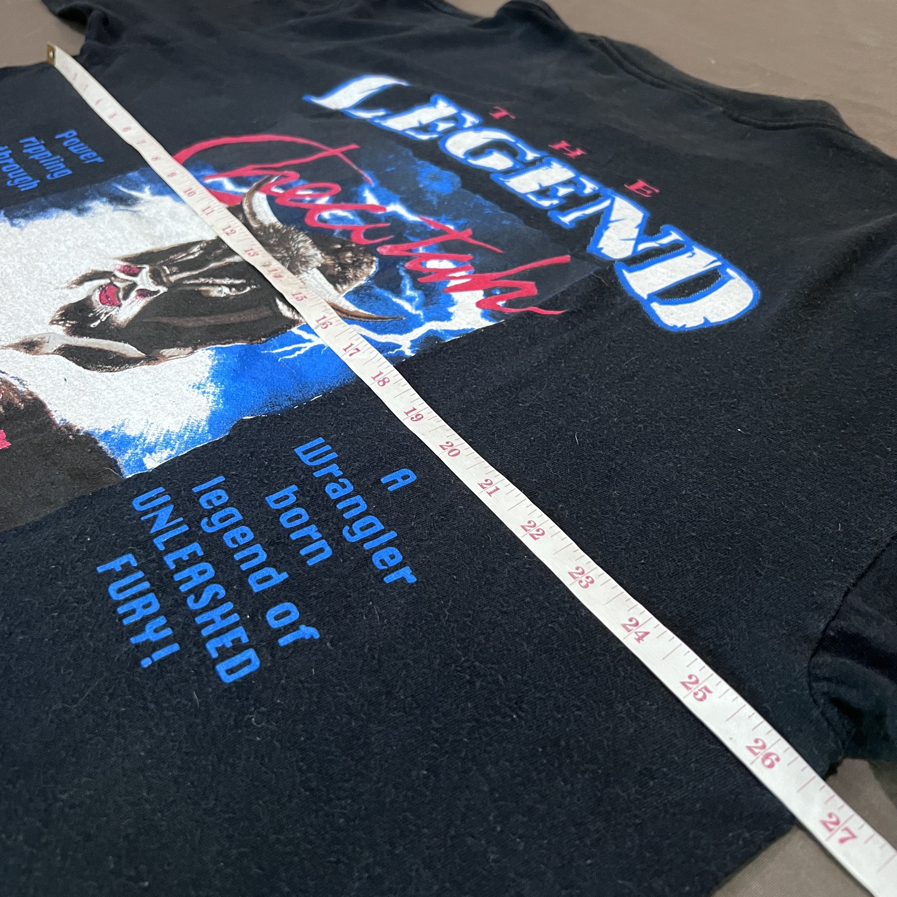 Vintage × Wrangler Vintage 90s Wrangler The Legend Checotah Bull Tee 2XL Size US XXL / EU 58 / 5 - 7 Thumbnail