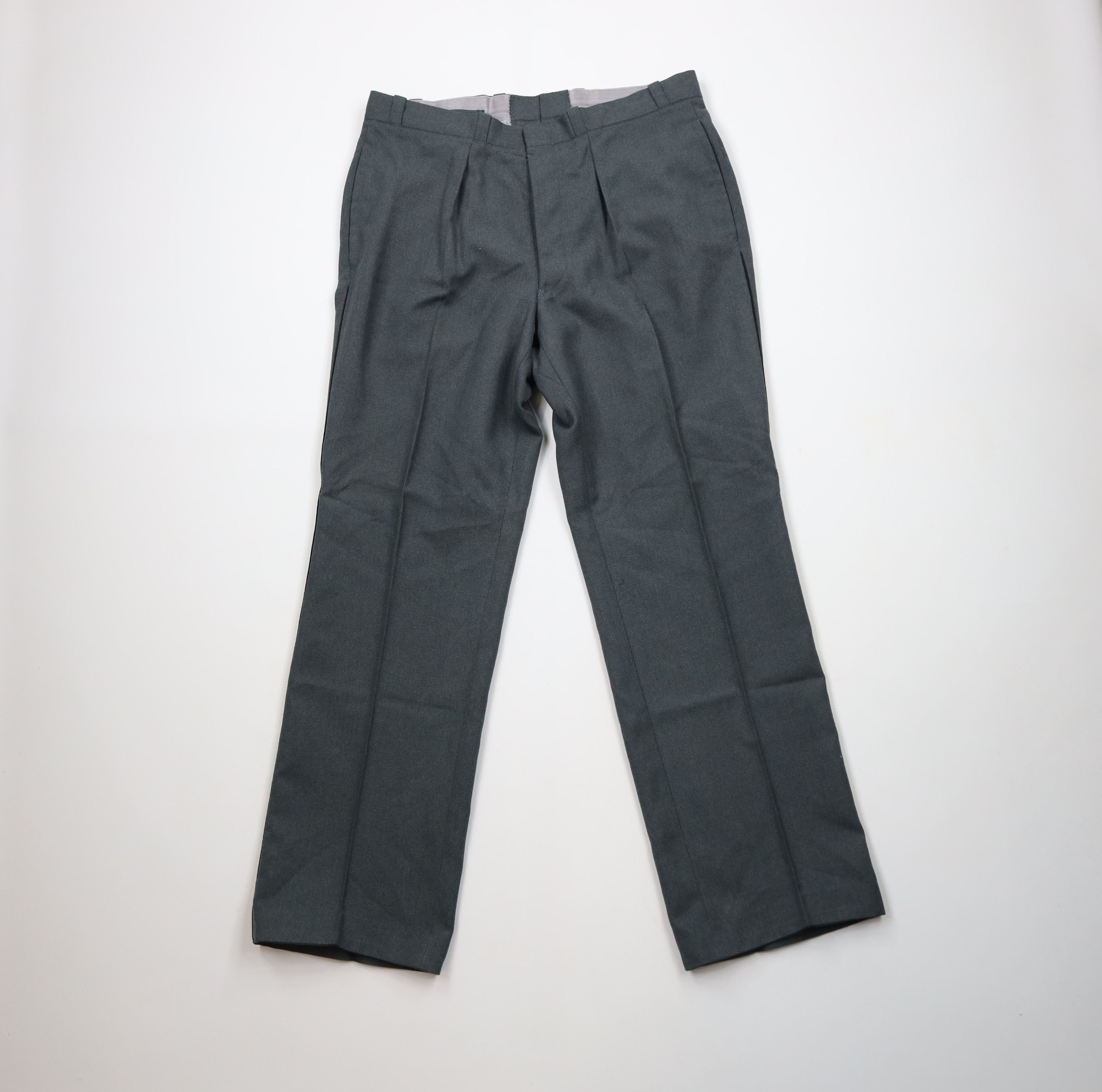 Vintage Vintage 70s Military Heavyweight Wool Button Wide Leg Pants Size US 34 / EU 50 - 1 Thumbnail