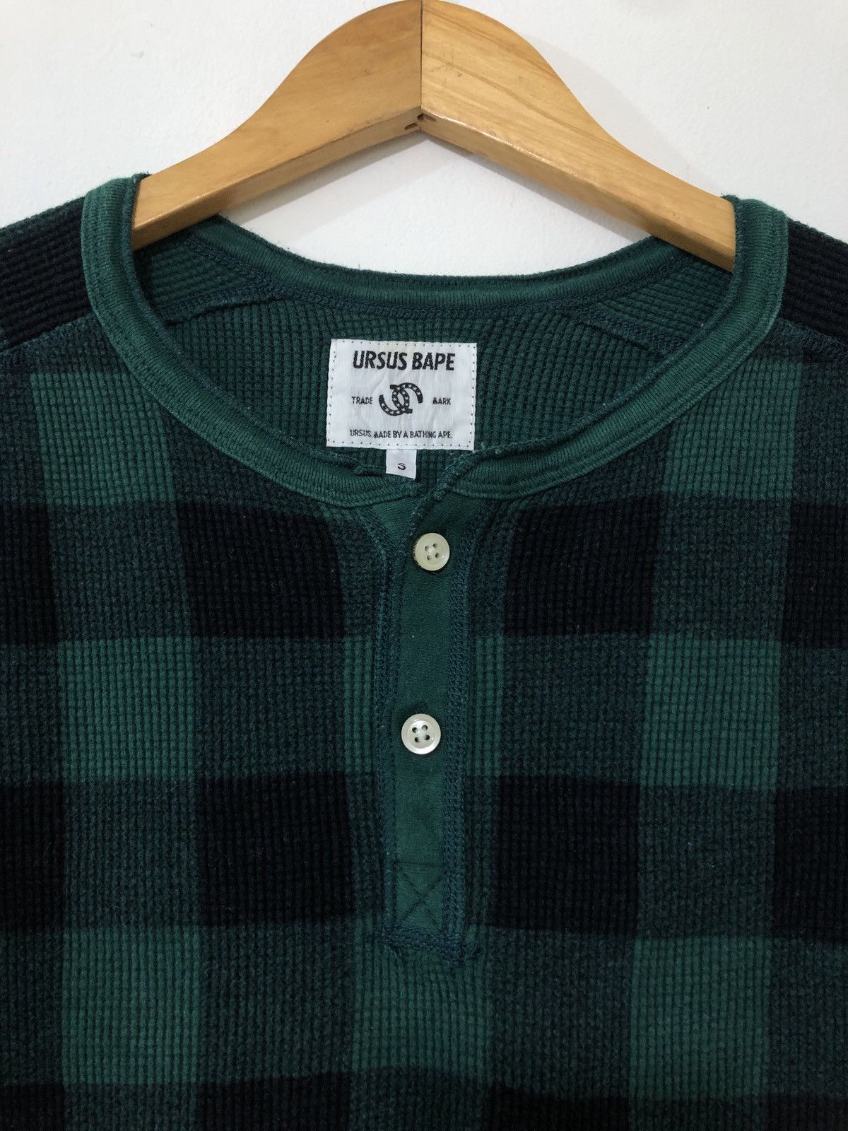 Bape Bape Ursus Plaid Thermal Long Sleeve Size US S / EU 44-46 / 1 - 3 Thumbnail