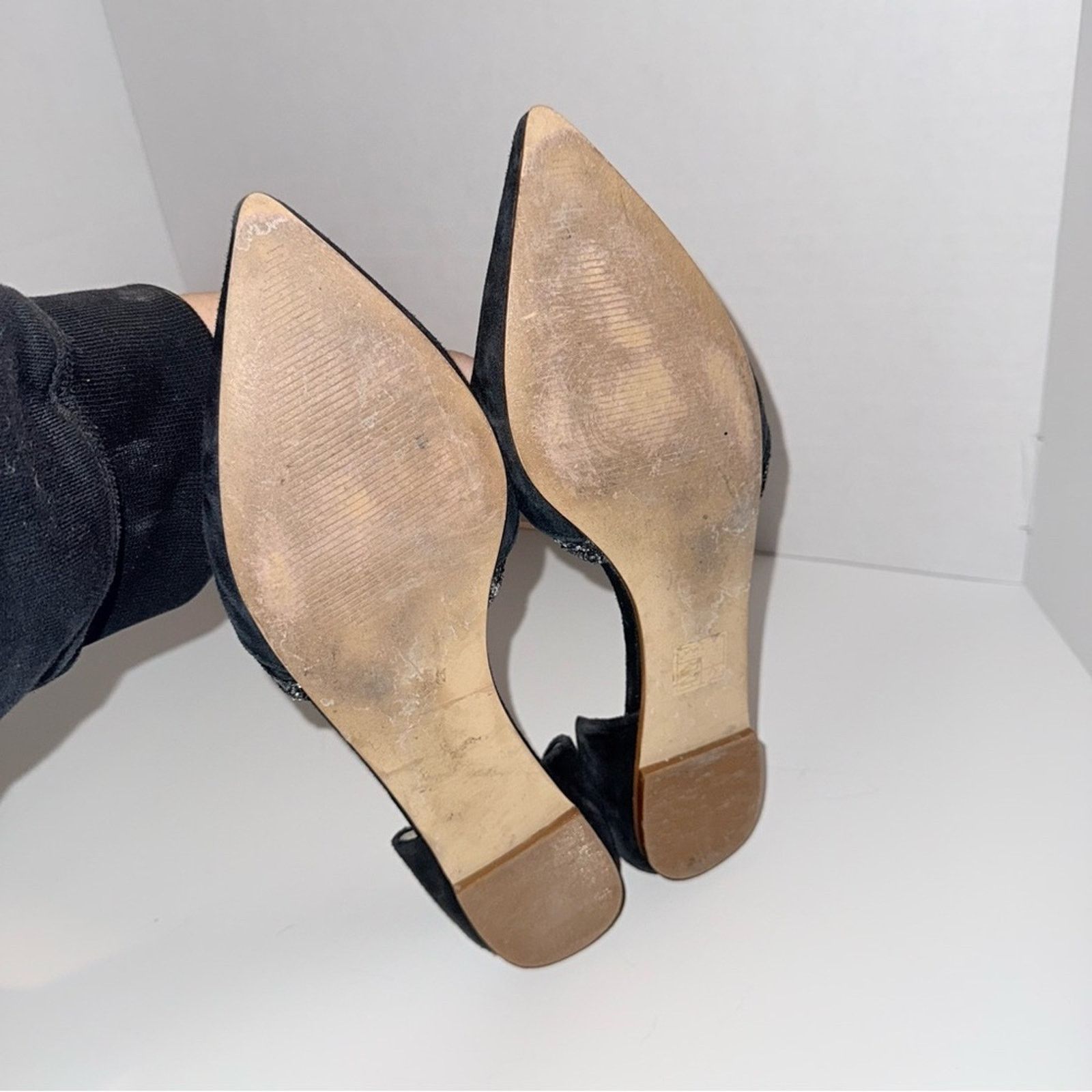 J.Crew J.CREW suede pointed glitter bow whimsigoth party flats 9B Size US 9 / IT 39 - 5 Thumbnail