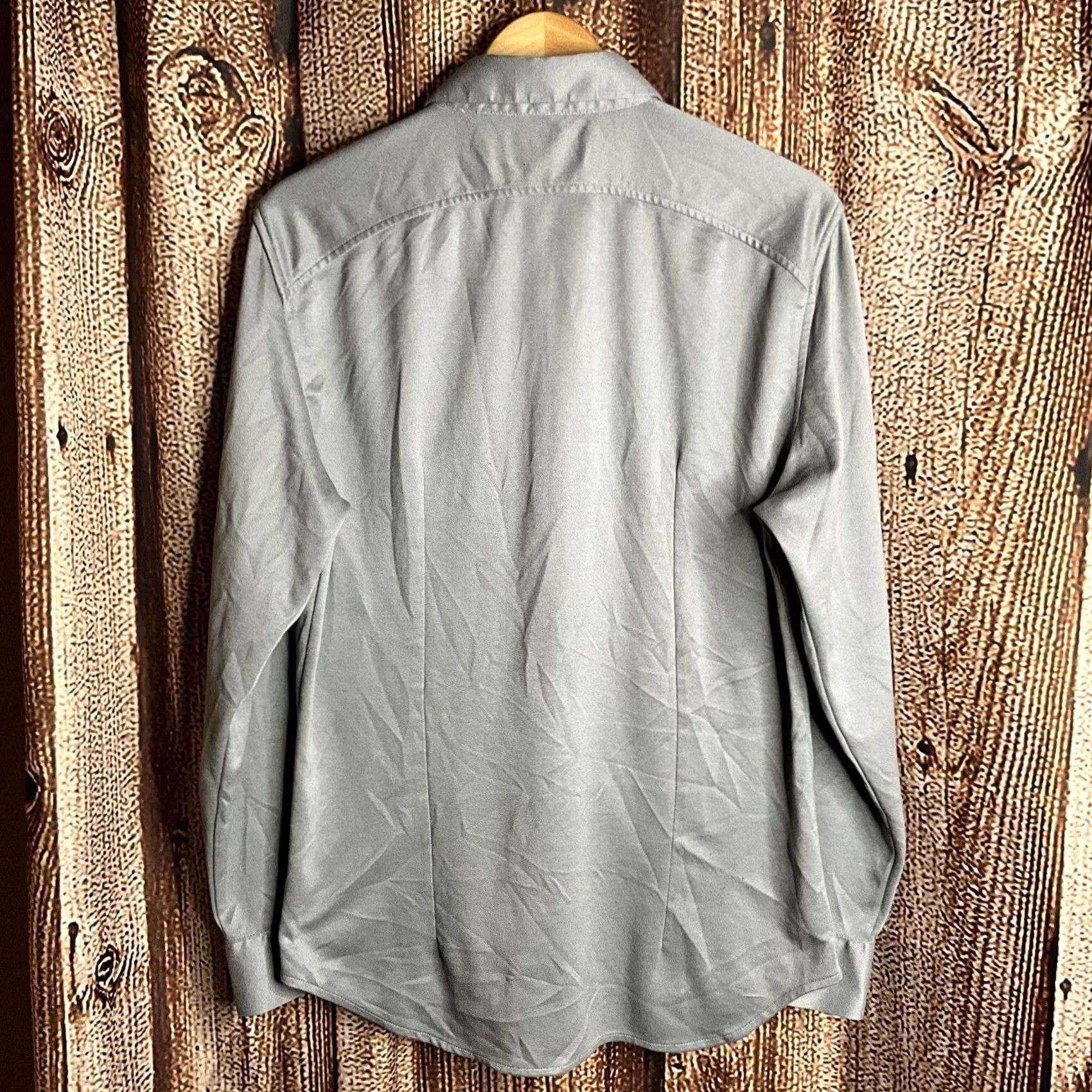 Vintage Ministry Of Supply Shirt Men's Large Gray Casual Slim Fit Button Up Adult Size US L / EU 52-54 / 3 - 3 Thumbnail