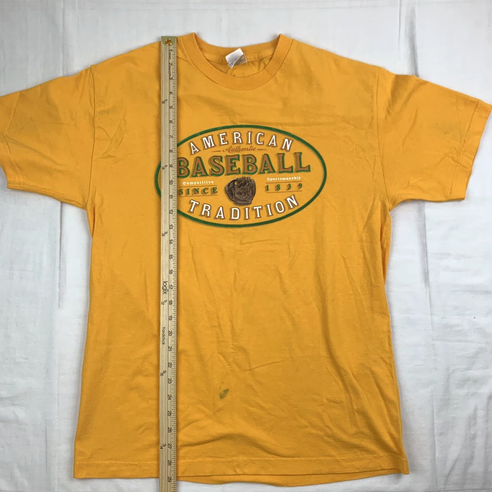 Vintage Vintage American Tradition Baseball T Shirt Adult Large Yellow Sports USA Y2K Size US L / EU 52-54 / 3 - 5 Thumbnail