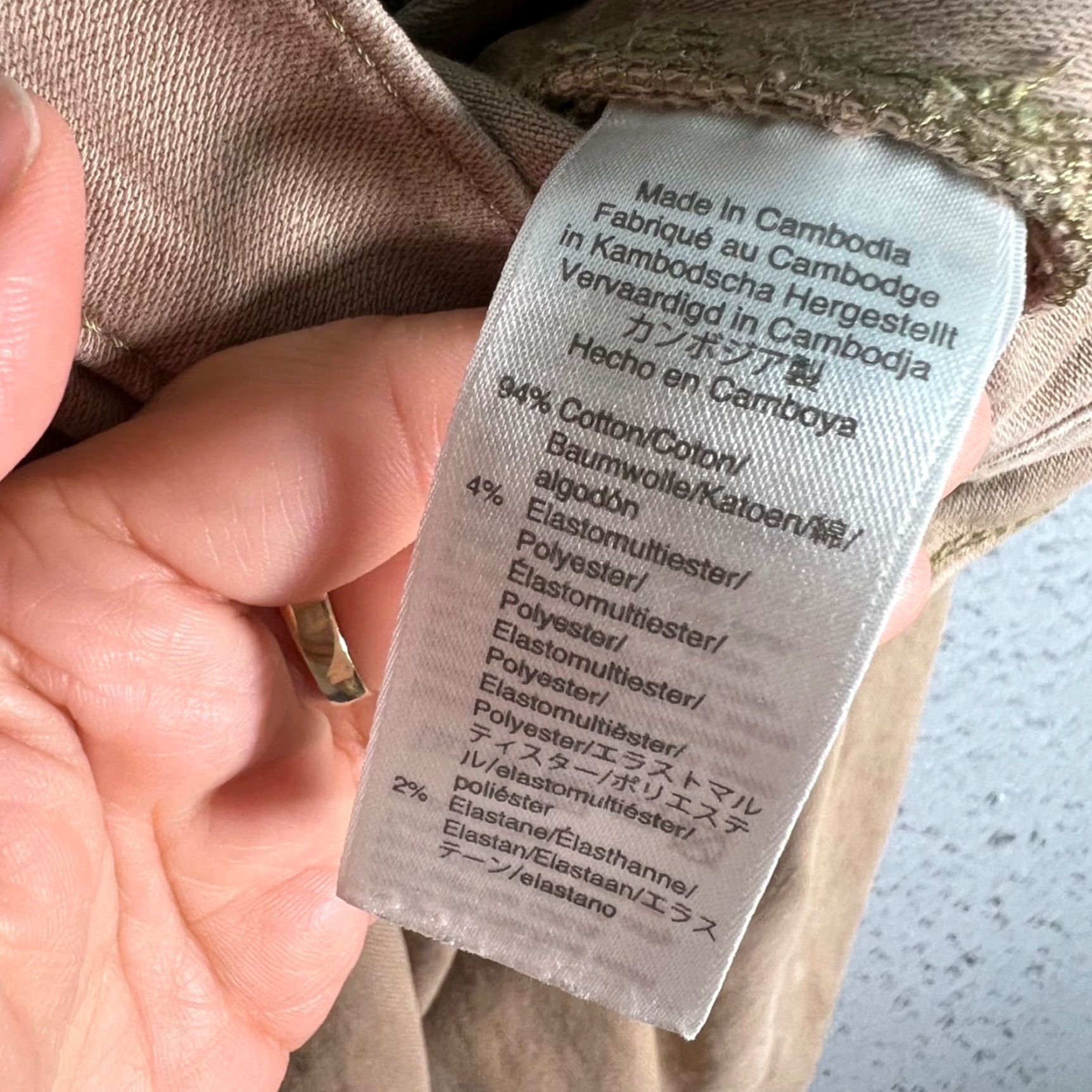 J.Crew J.CREW Slim Fit Pants Beige Stretch Cotton Blend 33 x 29 Mens Chino Straight Front Pocket Slah/Bayonet? Size US 33 - 5 Thumbnail