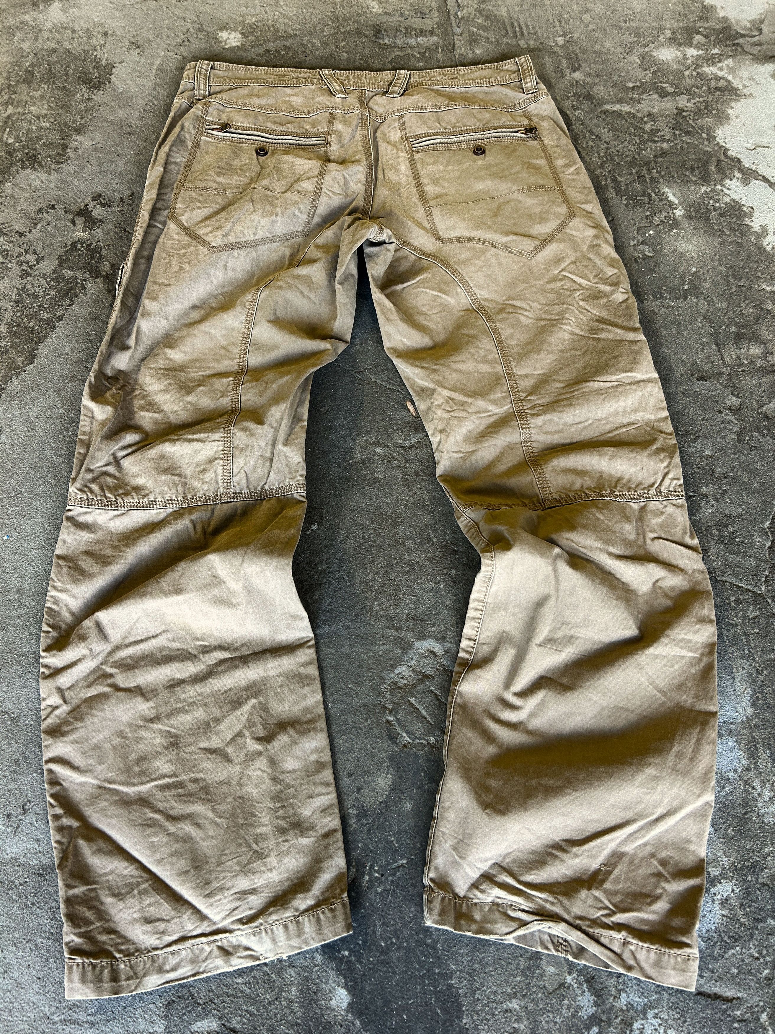 Vintage Y2K Utility Cargo Pants Beige Multi Pocket Wide Leg Workwear Size US 34 / EU 50 - 6 Thumbnail