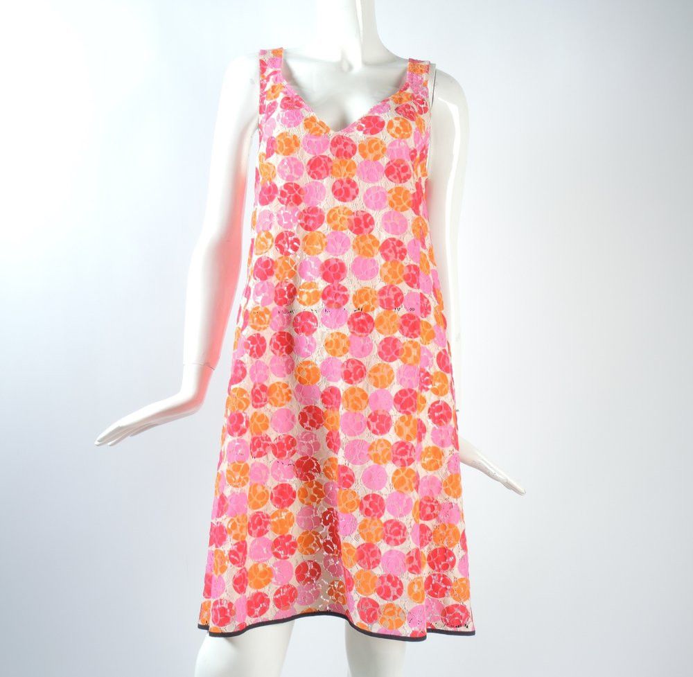 image of Marni O1Smst1Ft0424 Dot Lace Dress In Multicolor, Women's (Size Medium)