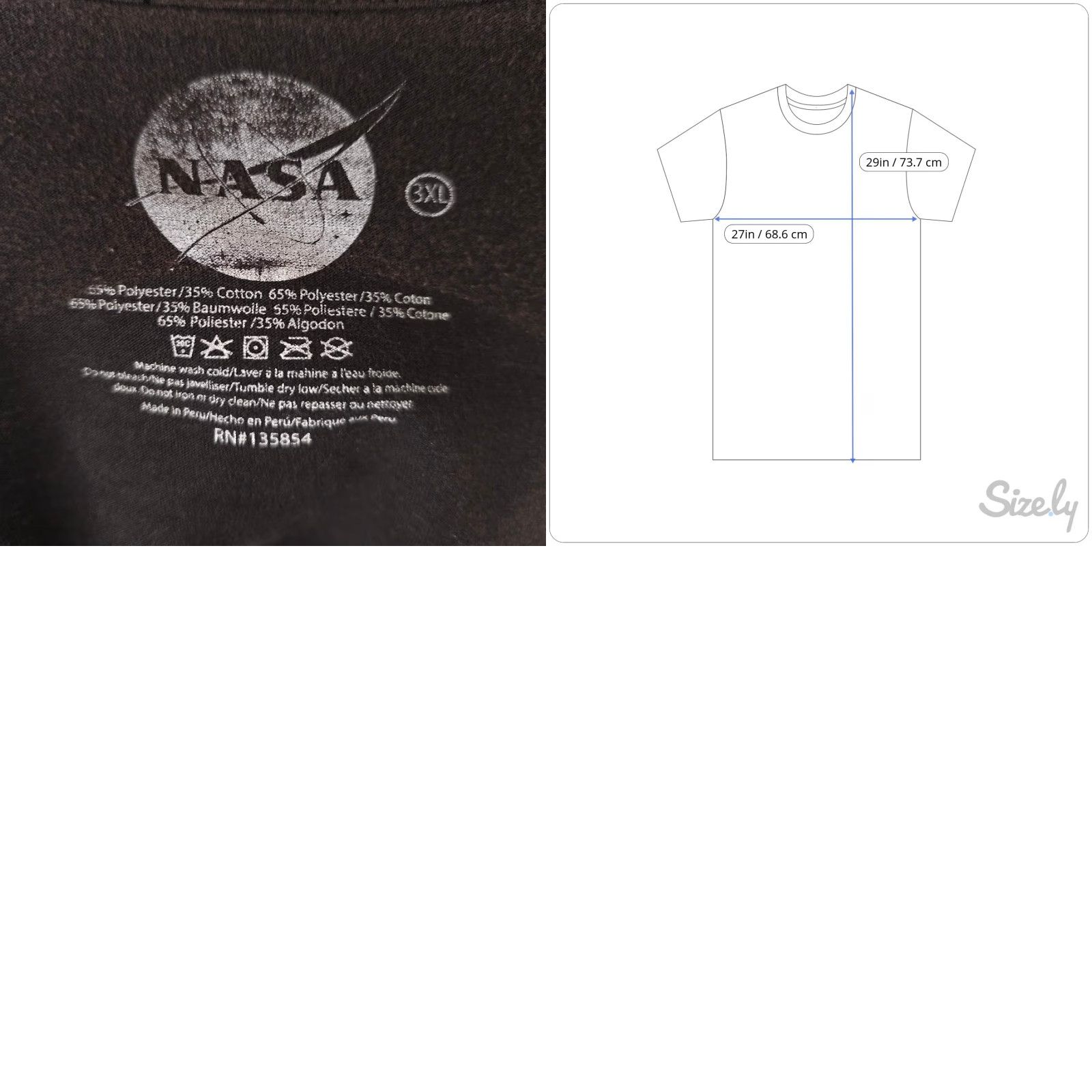 NASA NASA T Shirt Mens 3XL Black Apollo 11 Moon Landing Space Shuttle Shirt Mens Black NASA 3XL Size US XXL / EU 58 / 5 - 8 Thumbnail