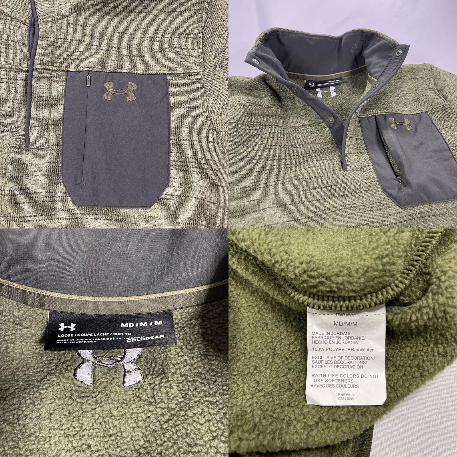 Under Armour Under Armour Men's M Sweater Fleece UA Specialist Henley 2.0 L/S 1316276 Green Size US M / EU 48-50 / 2 - 8 Thumbnail