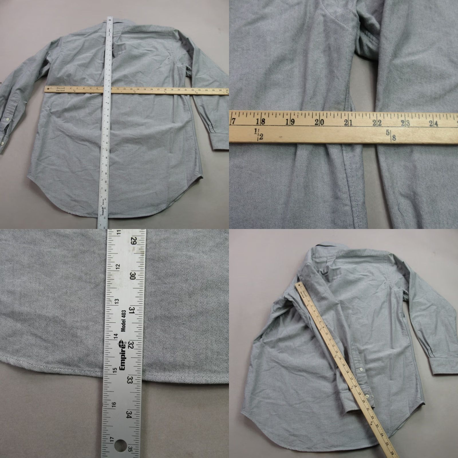 Polo Ralph Lauren Ralph Lauren Shirt 15 Gray Yarmouth Lightweight Long Sleeve Button Front Mens Size US L / EU 52-54 / 3 - 8 Thumbnail