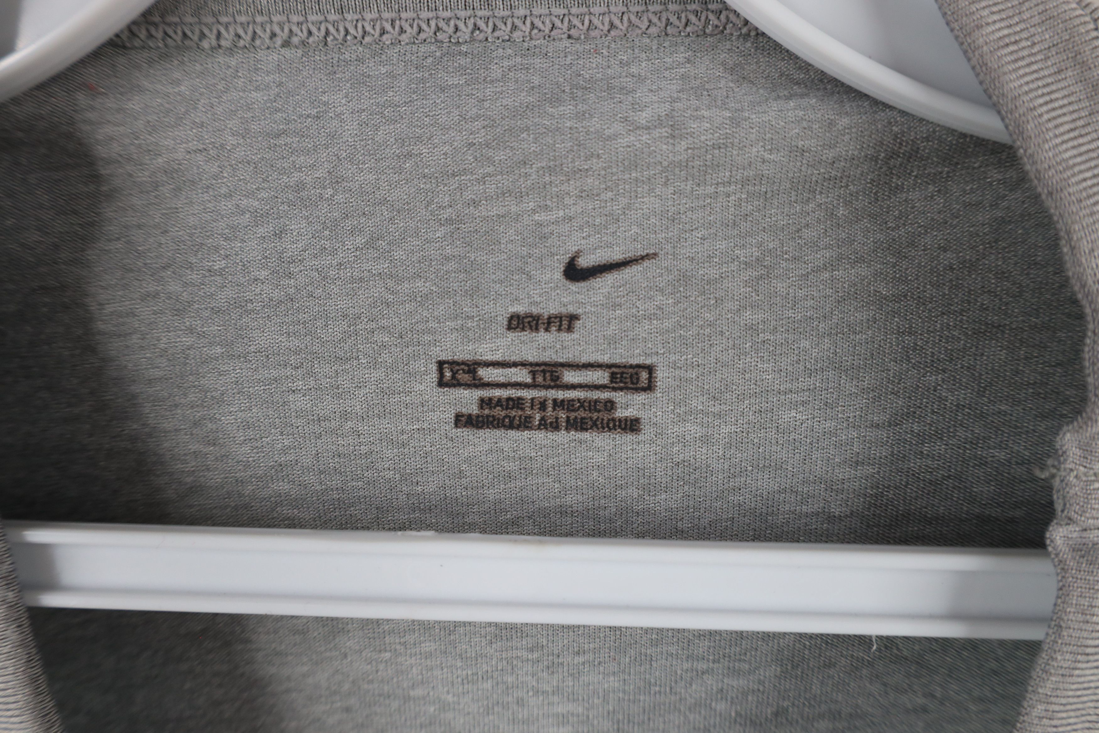 Nike × Vintage Vintage Nike Travis Scott Mini Swoosh T-Shirt Heather Gray Size US XXL / EU 58 / 5 - 7 Thumbnail