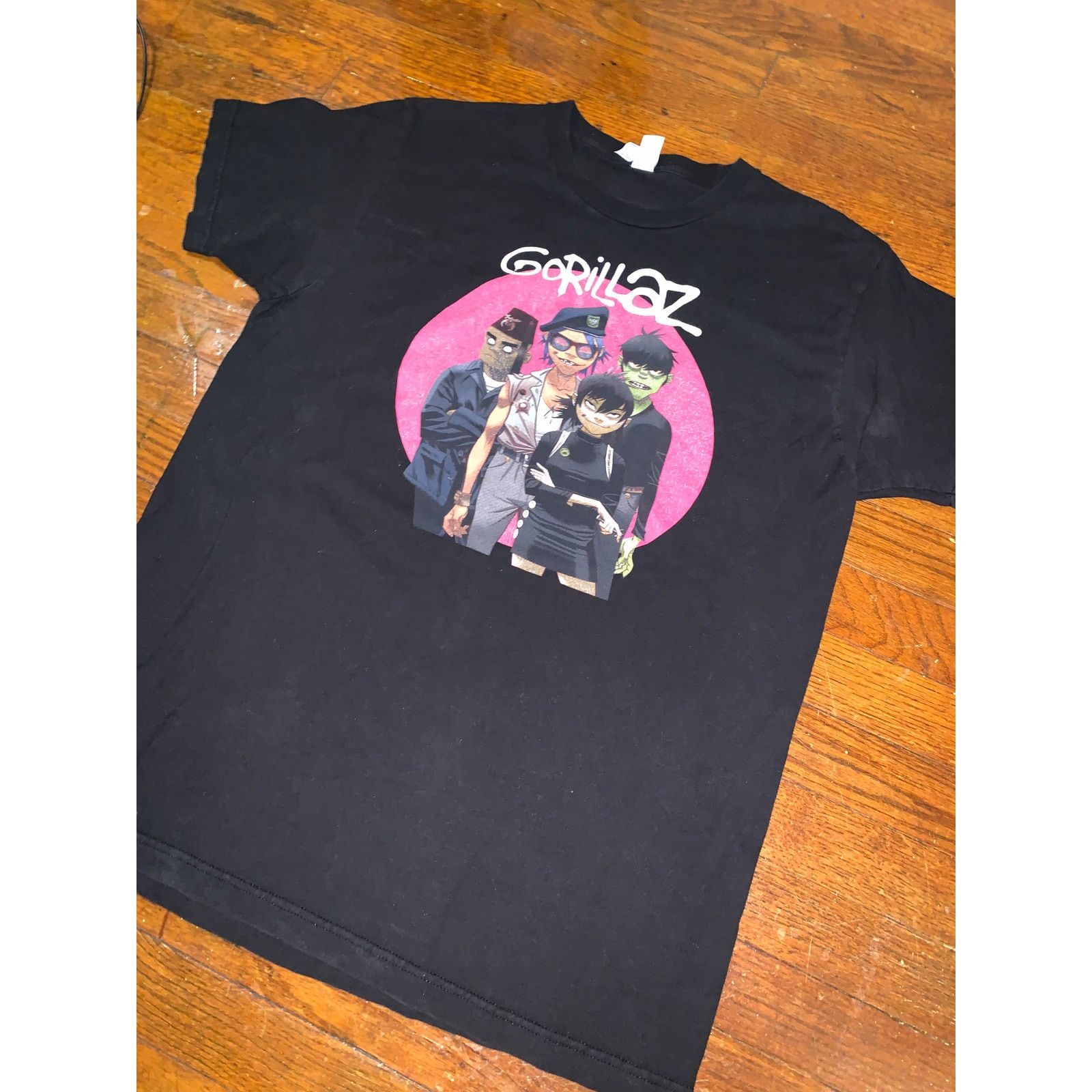 Band Tees Gorillaz Band T Shirt Large Black Y2K Anime Tultex Mexico Size US L / EU 52-54 / 3 - 4 Thumbnail