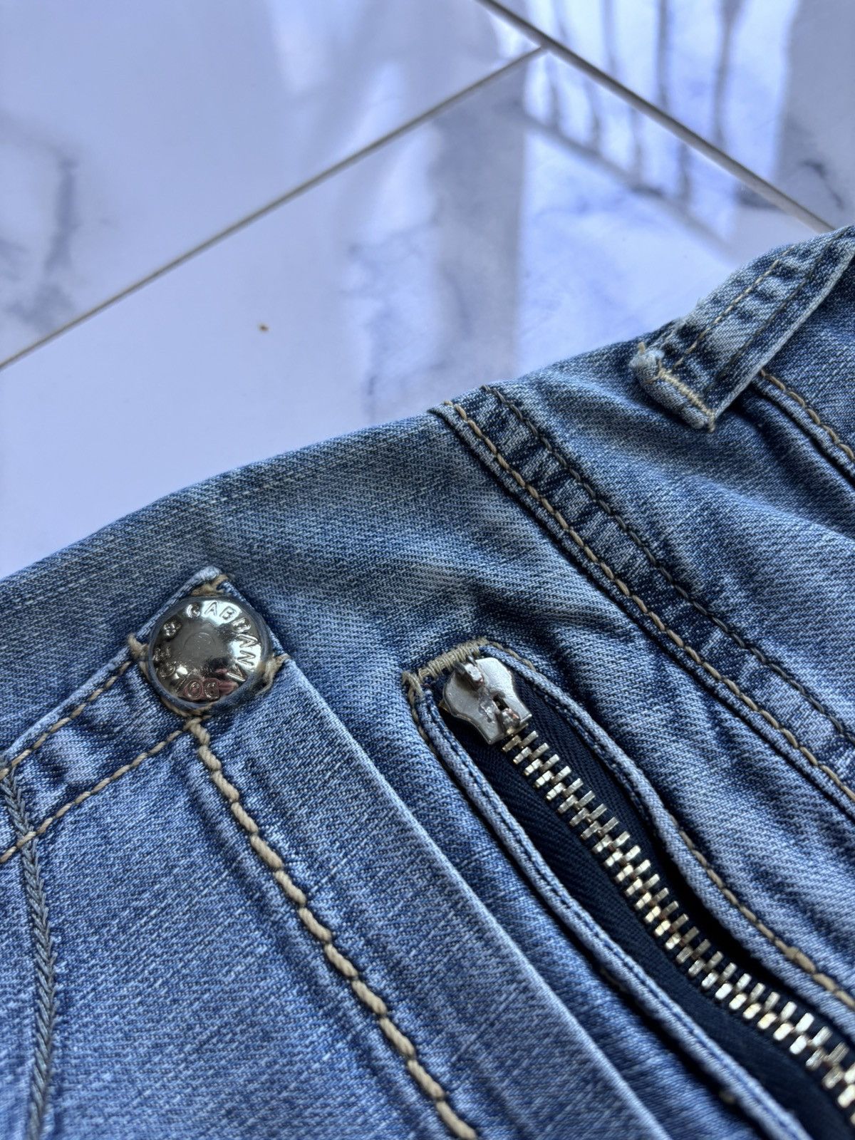Dolce & Gabbana Vintage Y2K Dolce Gabbana Jeans 00’s Big Logo Washed Denim Size US 29 - 7 Thumbnail
