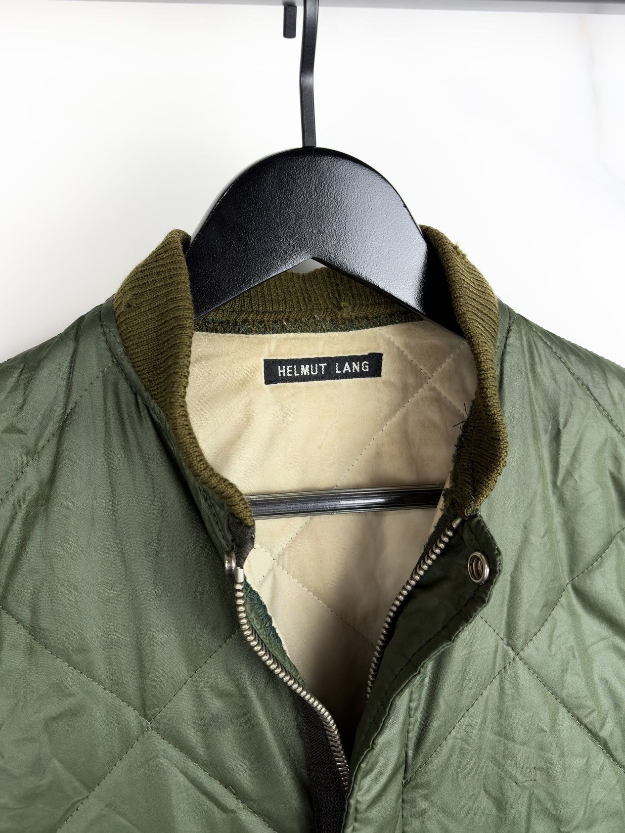 Helmut Lang AW96 Helmut Lang Mainline Quilted Bomber Jacket Olive Size US S / EU 44-46 / 1 - 3 Thumbnail