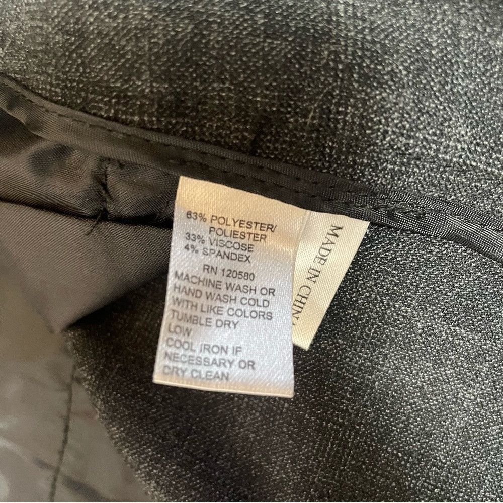 Other Amanda & Chelsea Dark Grey Straight Leg Plaid Pants Size 10 Size 32" / US 10 / IT 46 - 8 Thumbnail