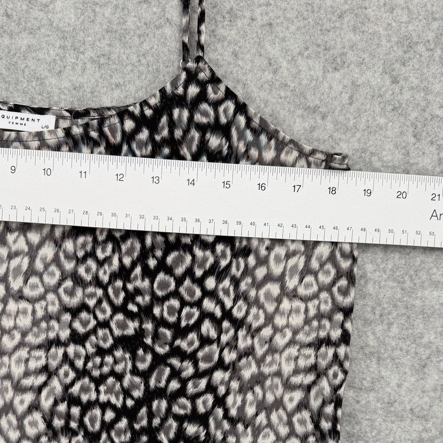 Equipment Equipment Layla Natural Leopard Print Silk Cami Tank Top Size L / US 10 / IT 46 - 6 Thumbnail