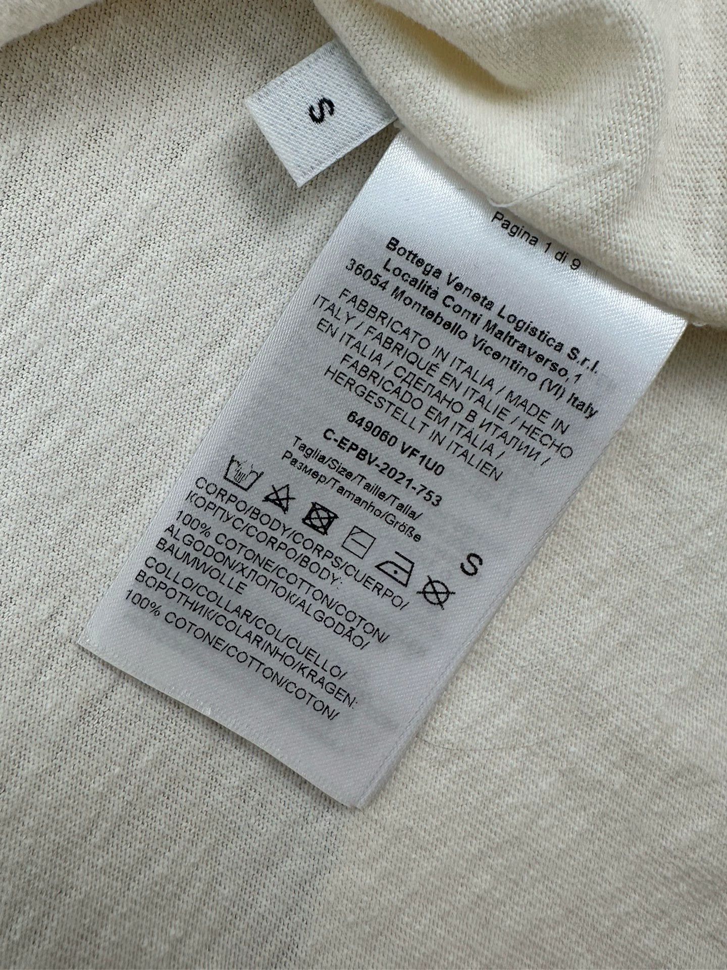 Bottega Veneta BV women's white crewneck short sleeve tee size S Size S / US 4 / IT 40 - 9 Thumbnail