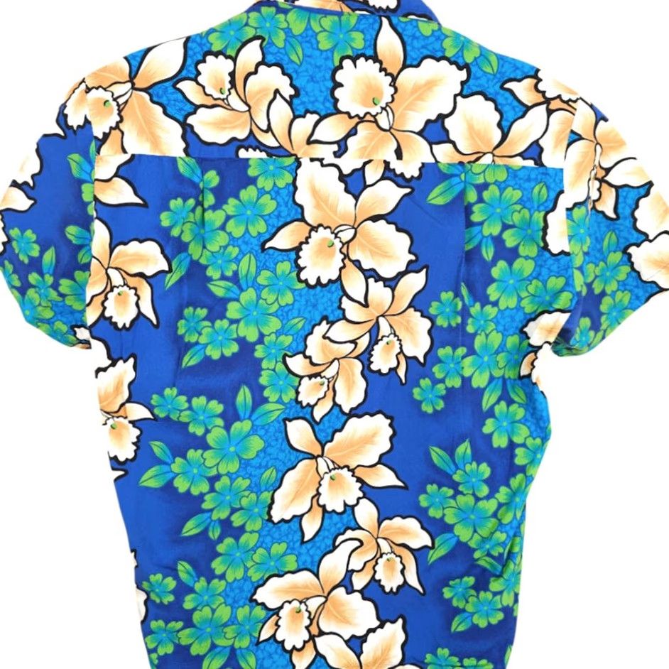 Vintage Honu Bay Hawaiian Shirt Mens Small Blue All Over Print Camp Aloha Tiki Shirt Size US S / EU 44-46 / 1 - 5 Thumbnail