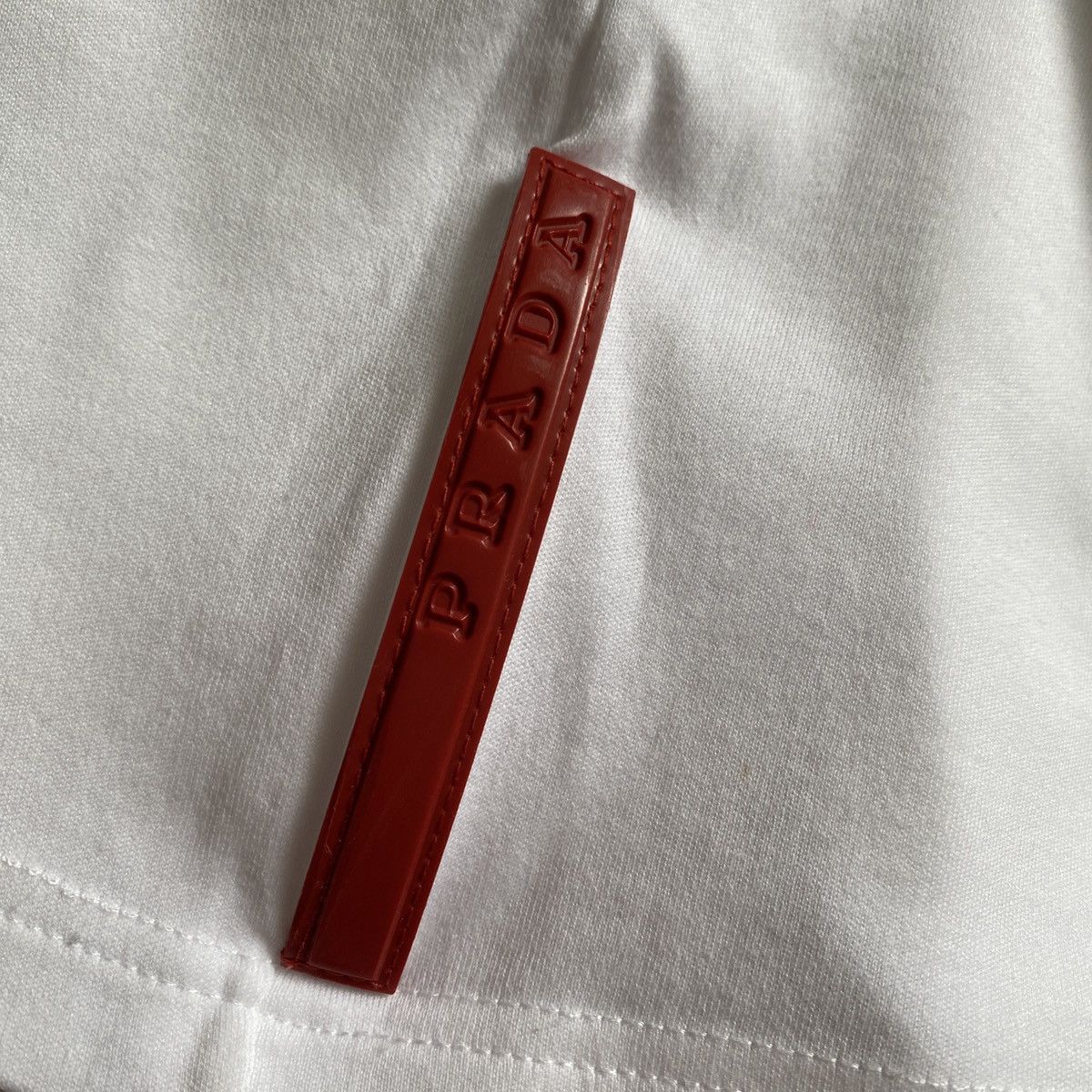 Prada Vintage Y2K 00s Prada Sport Clasp Collared Shirt Red Tab Size M / US 6-8 / IT 42-44 - 2 Thumbnail