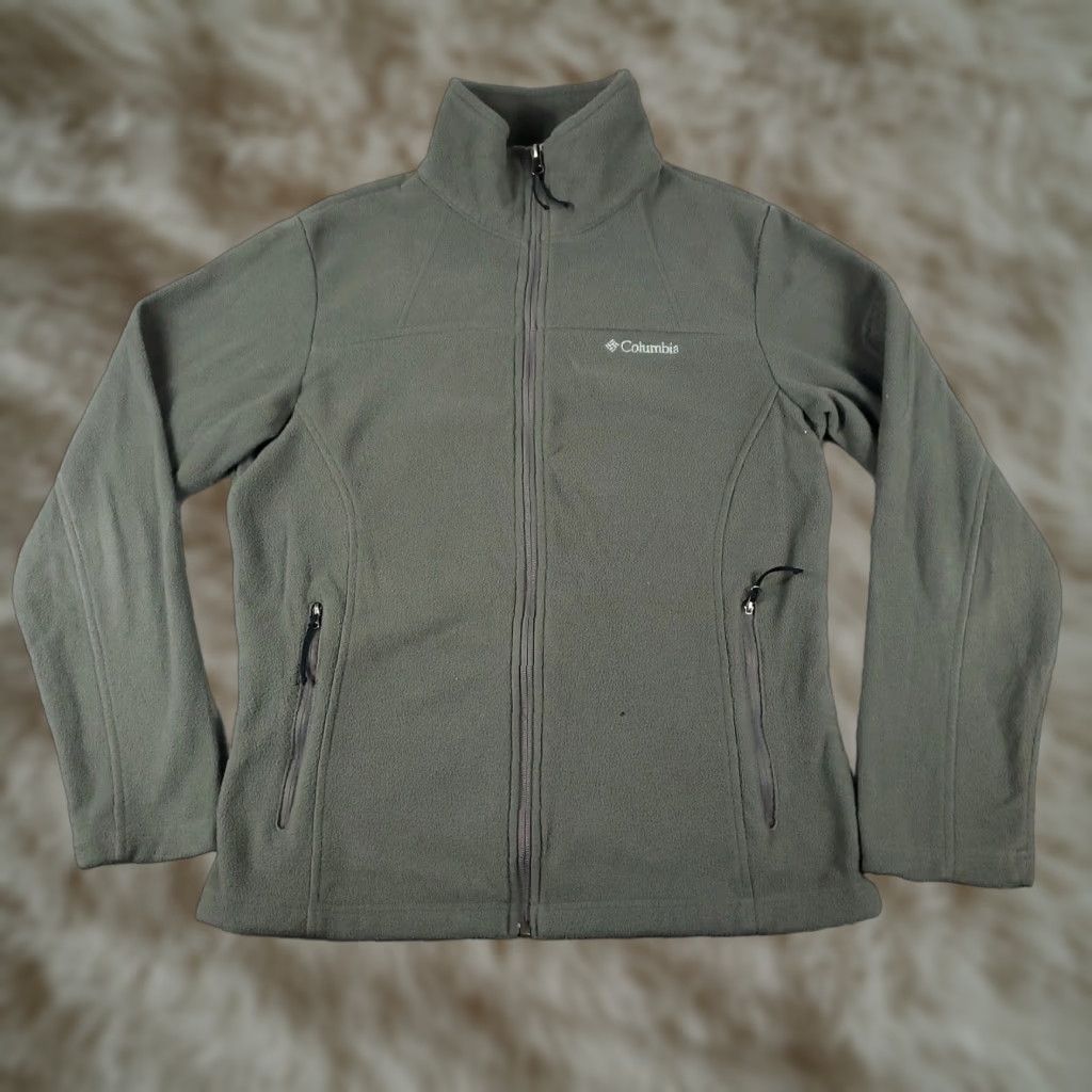 Vintage Columbia Jacket Womens L Black Fleece Full Zip Up Shirt/Sweater? Size L / US 10 / IT 46 - 1 Thumbnail