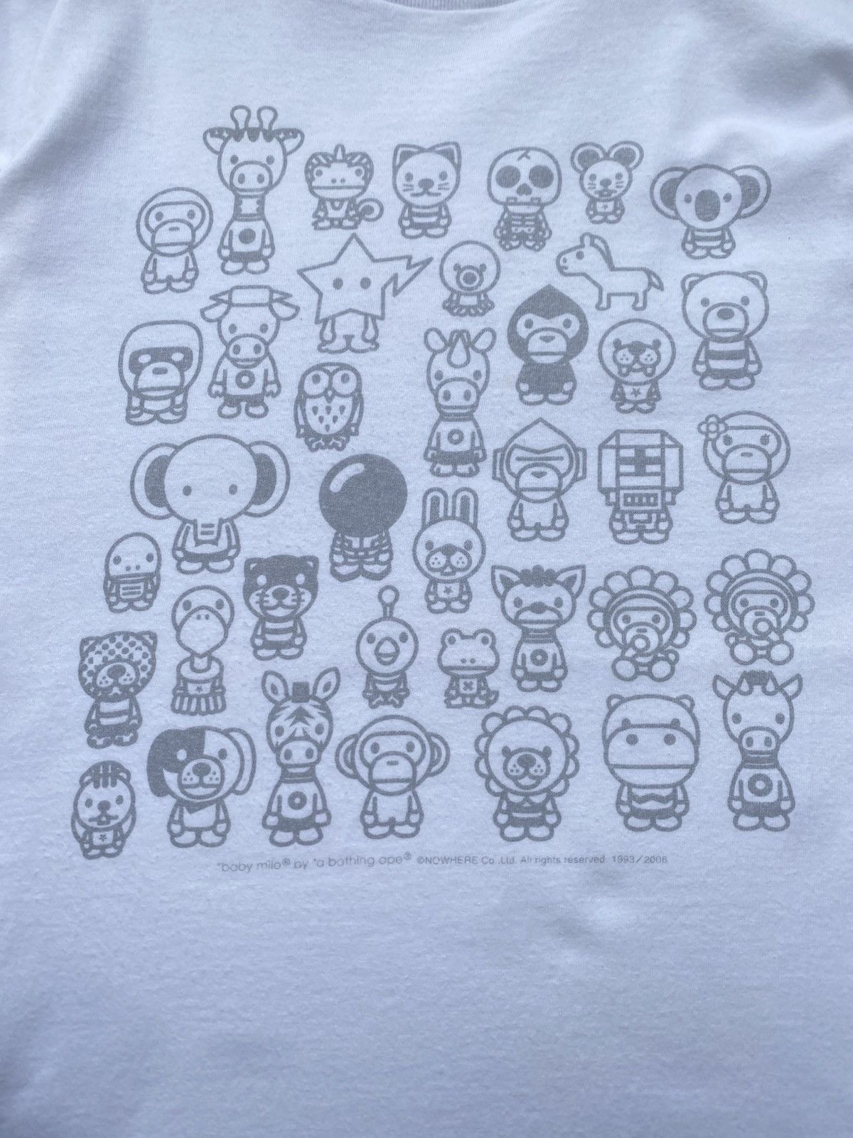 Bape Rare 06s Bathing Ape Baby Milo A to Z Tshirt Size US L / EU 52-54 / 3 - 18 Thumbnail