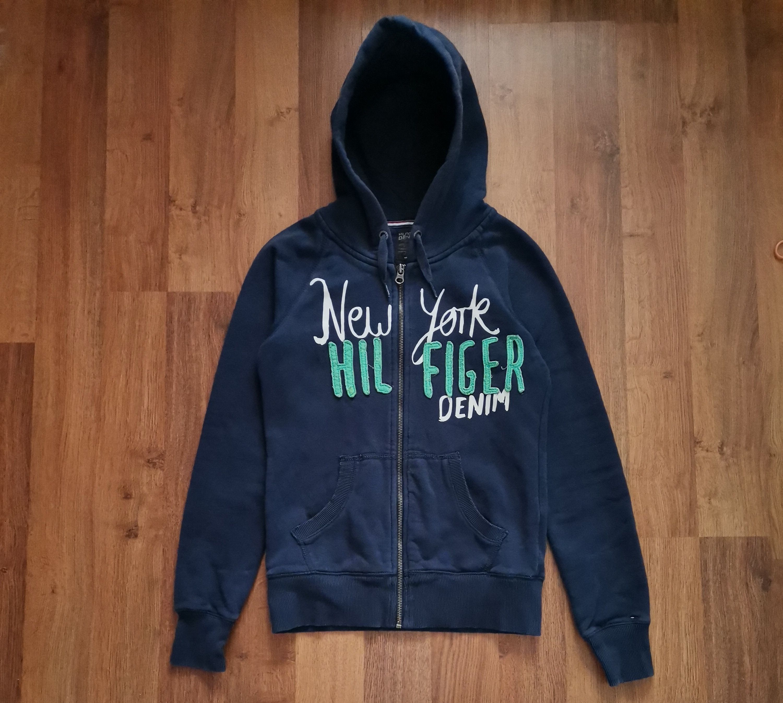 Tommy Hilfiger Hilfiger Denim Women's Zip Up Hoodie Size L / US 10 / IT 46 - 1 Thumbnail
