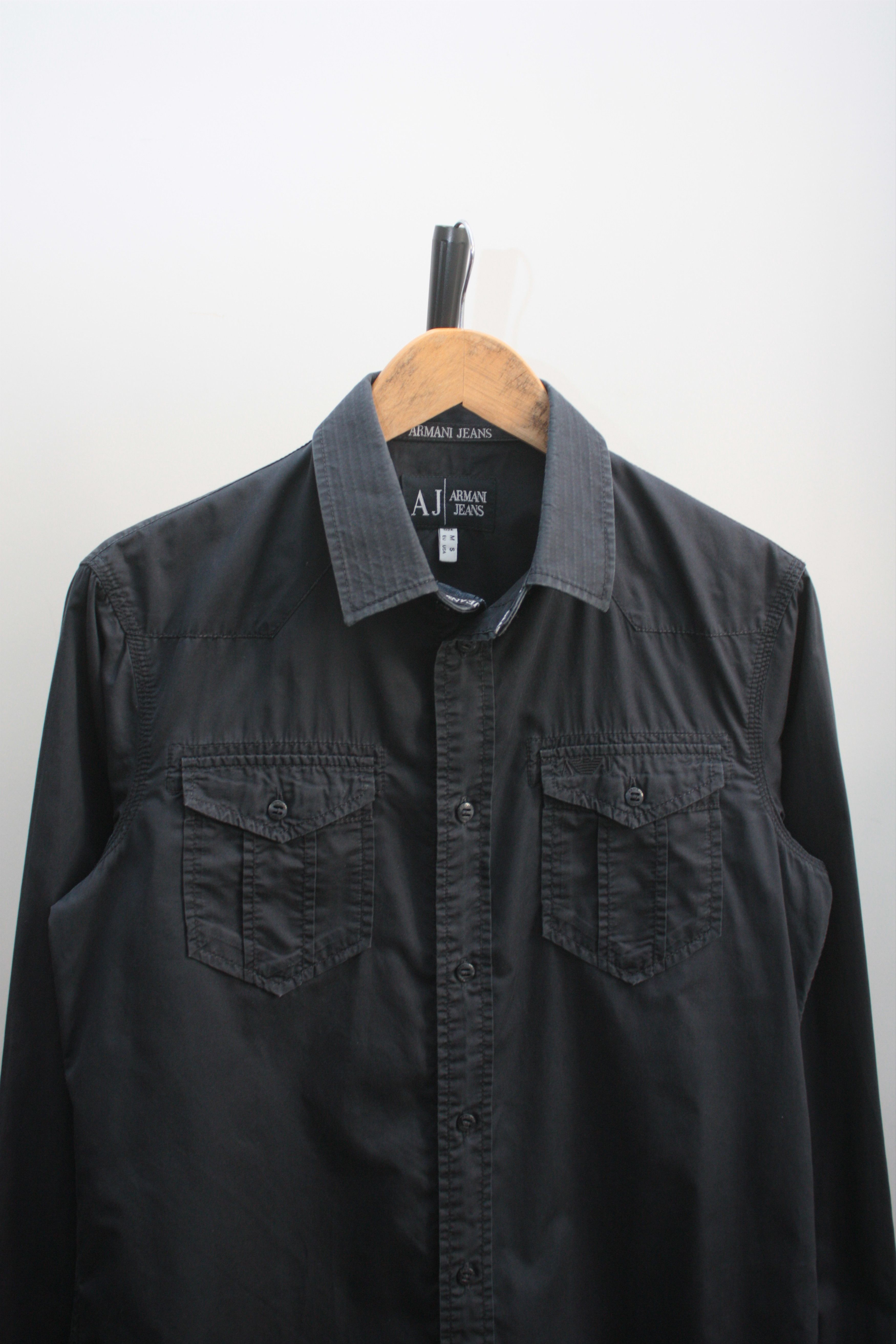 Armani Armani Jeans Dark Navy Shirt Men's Small Size US S / EU 44-46 / 1 - 1 Thumbnail