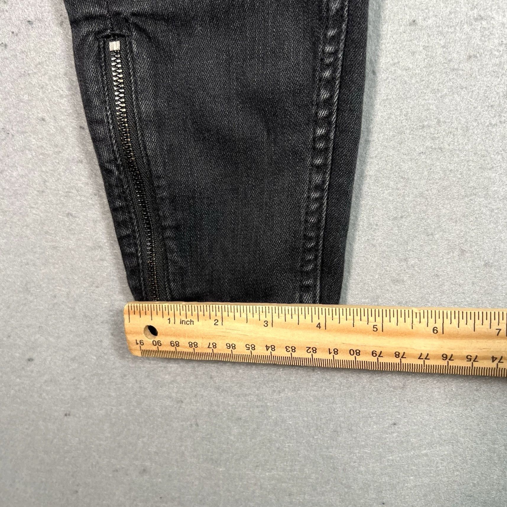 Vintage Pilcro & The Letterpress Jeans High-Rise Ankle Zip Denim Legging 27 Pockets Black 27 Slim Women Adult Womens Skinny Denim Vintage No N/A Size 27" / US 4 / IT 40 - 6 Thumbnail