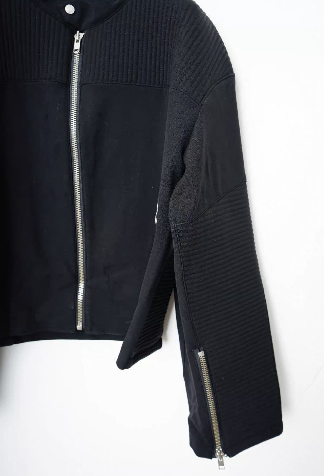Almost Famous Almostblack Bomber Oversized Armor Sleeve Jacket Size US M / EU 48-50 / 2 - 4 Thumbnail