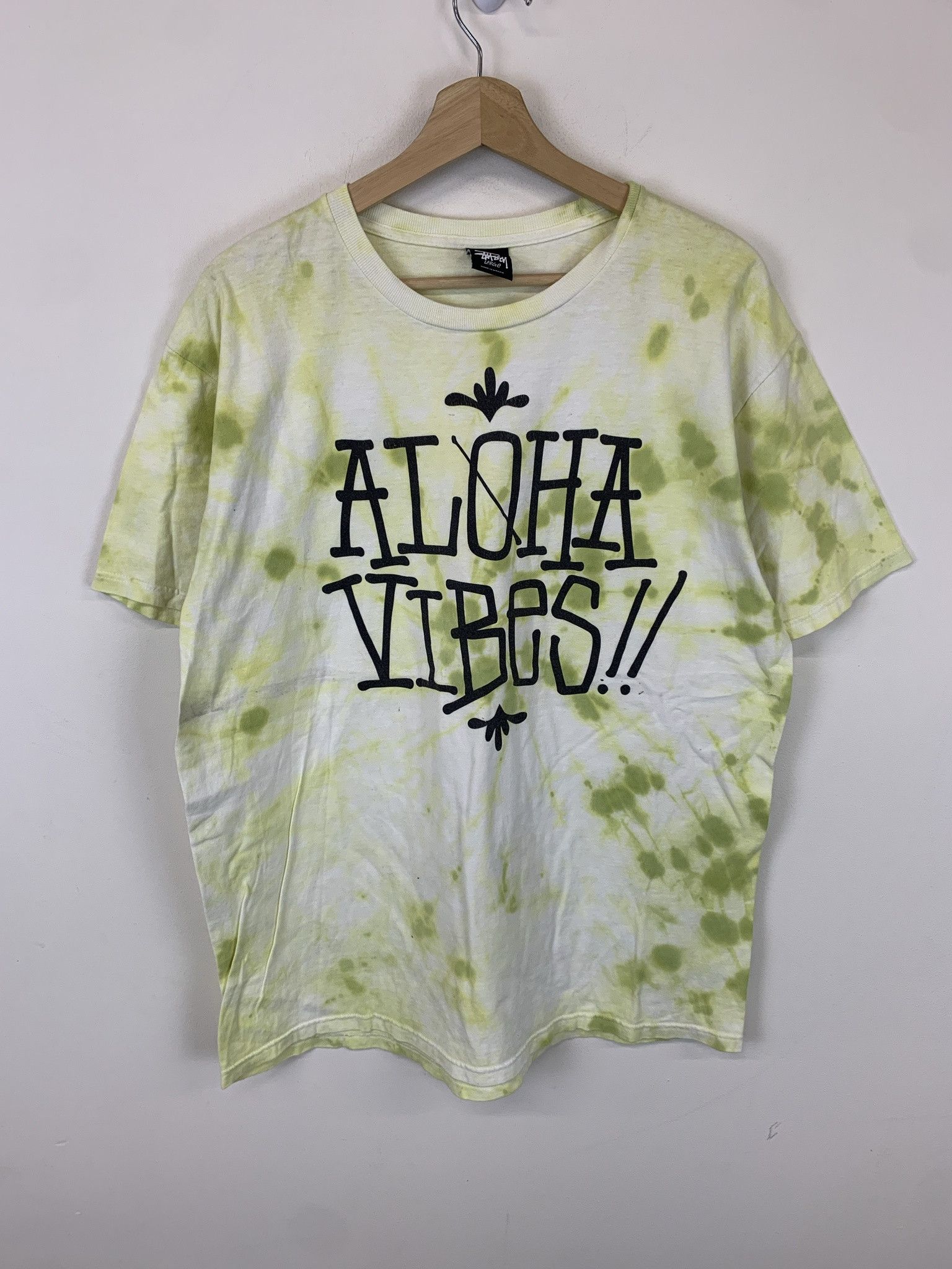 Vintage Vintage Stussy Aloha Vibes Skater Tie Dye Tee Size L | Grailed