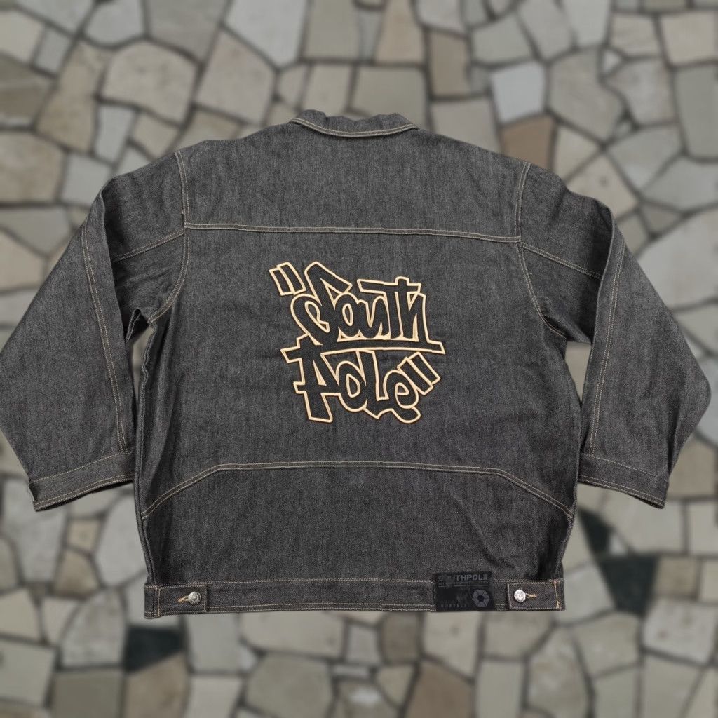 Southpole VINTAGE Southpole Jacket Mens 2XL Black Denim Graffiti Embroidered Deadstock 90s Size US XXL / EU 58 / 5 - 1 Thumbnail