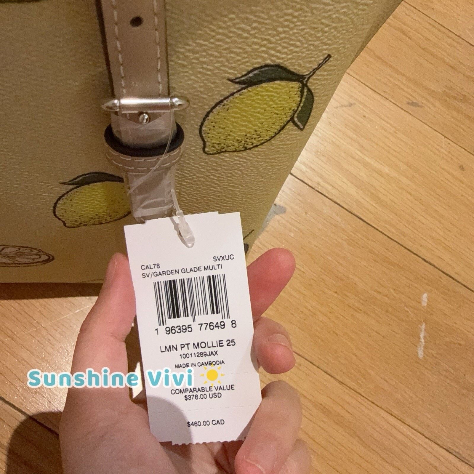 Coach NWT COACH Mollie Tote Bag 25 CAL78 Crossbody Lemon Print Size ONE SIZE - 5 Thumbnail