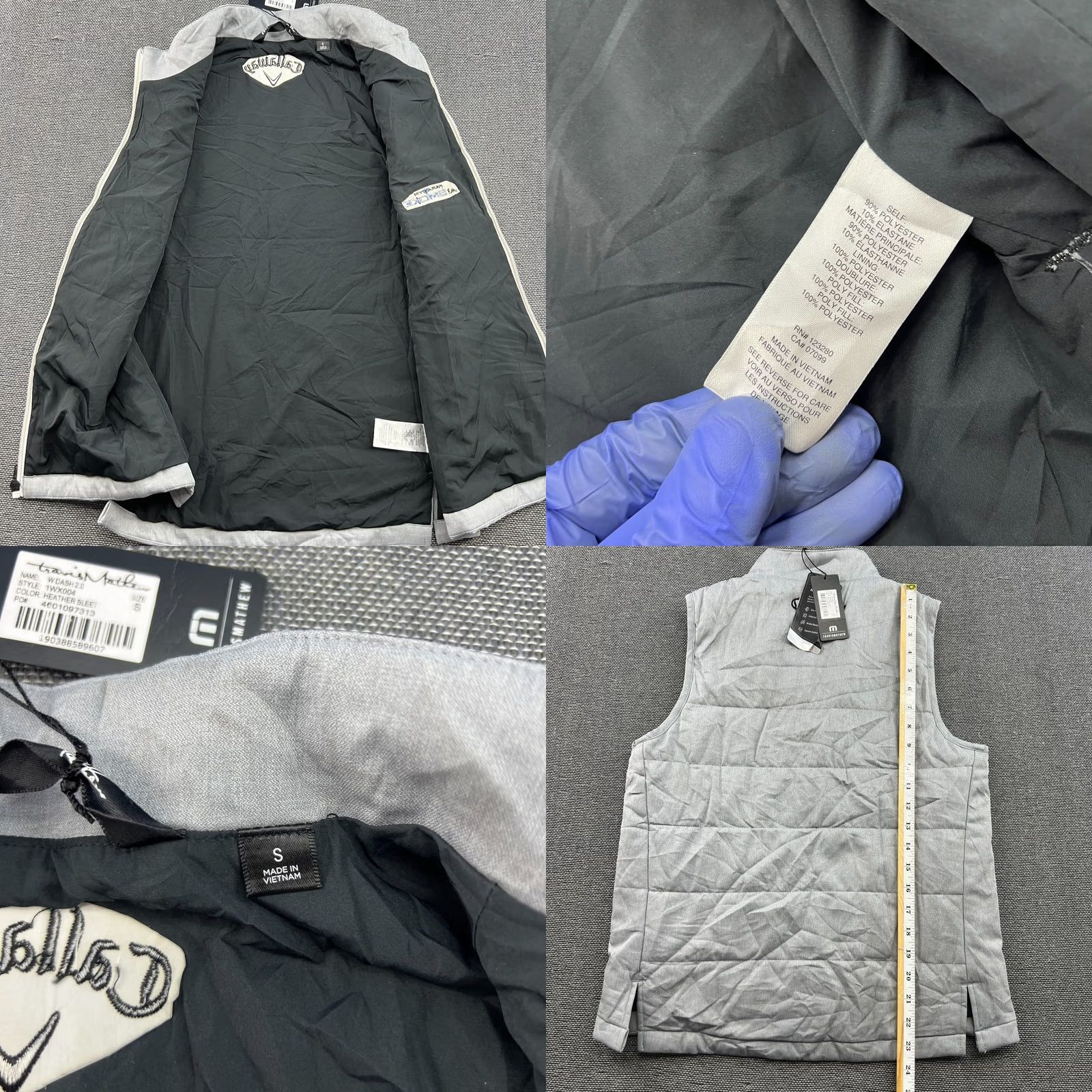 TravisMathew Travis Mathew Womens Vest Small Dash 2.0 Gray FUll Zip Golf Quilted Gilet Size S / US 4 / IT 40 - 8 Thumbnail