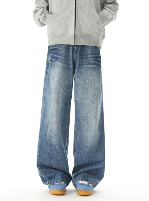 Japanese Brand × Jean American high street trend washed distressed jeans Size US 32 / EU 48 - 1 Thumbnail
