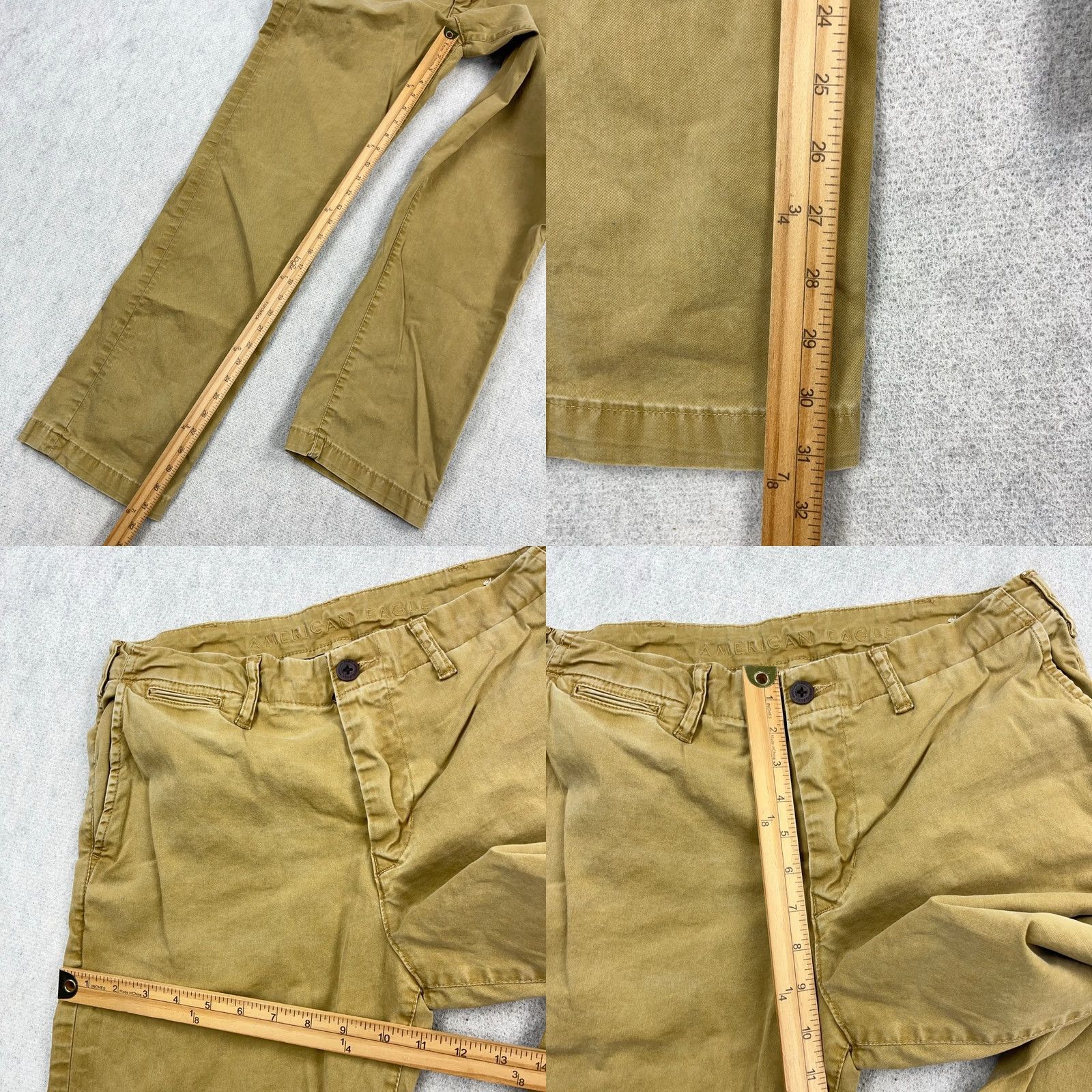 American Eagle Outfitters American Eagle Pants Men 30x34 Brown Chino Relaxed Straight Khaki Dress Slacks Size US 30 / EU 46 - 8 Thumbnail