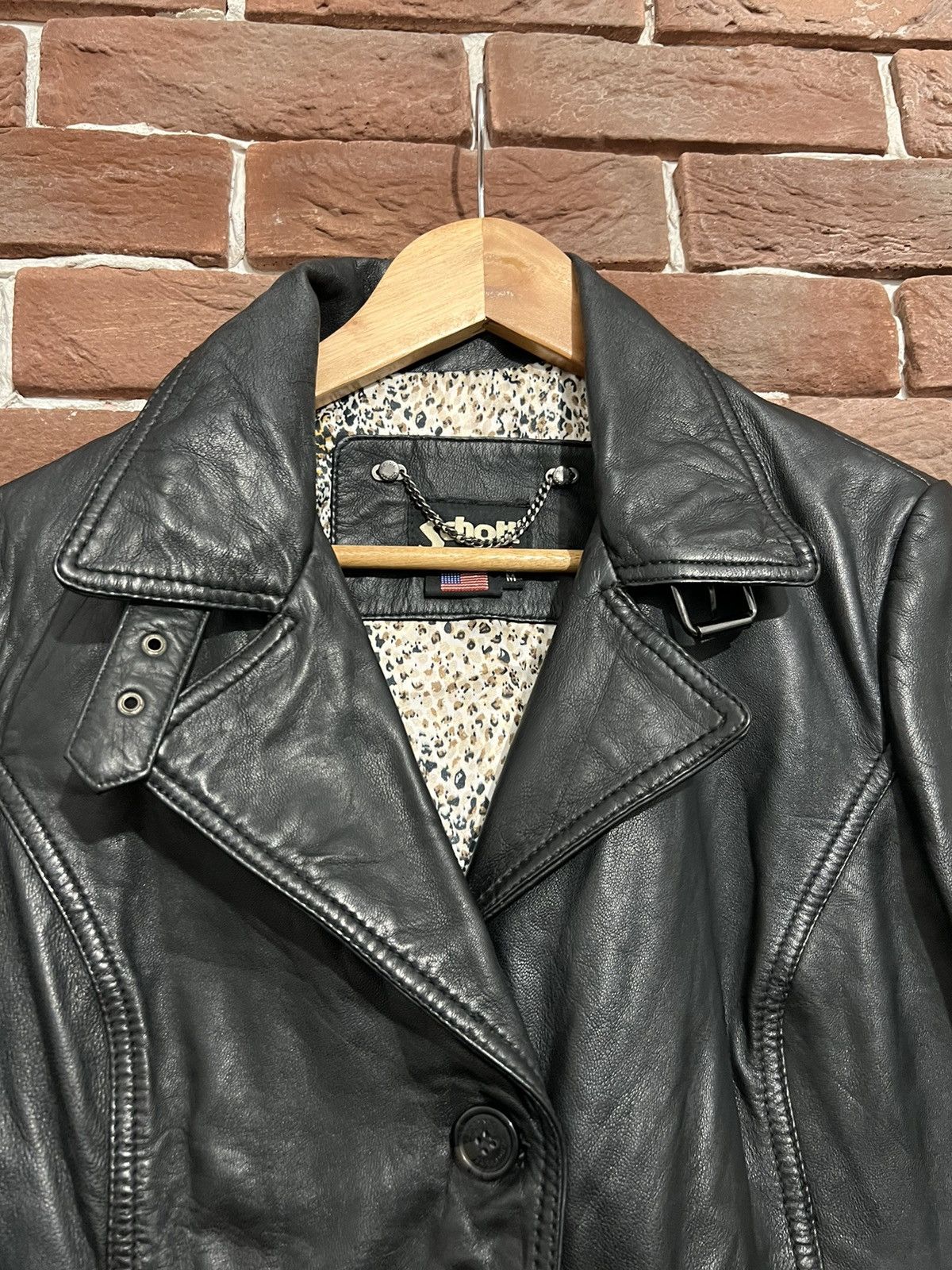 Leather Schott Lamb Skin M Casual Leather Jacket USA Rare Rock Roll Size M / US 6-8 / IT 42-44 - 3 Thumbnail