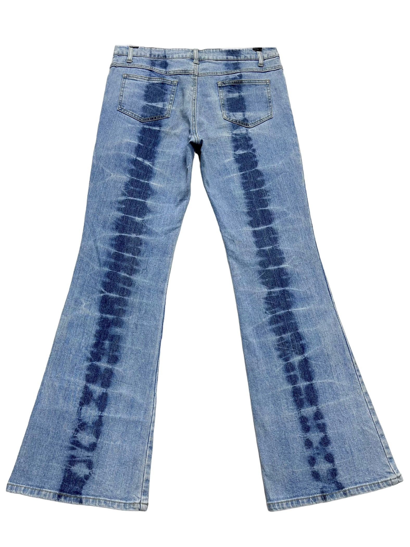 Japanese Brand 🔥DAILYTOPICS Art Spine Tattoo Design Stretch Flare Denim💥 Size 30" / US 8 / IT 44 - 3 Thumbnail