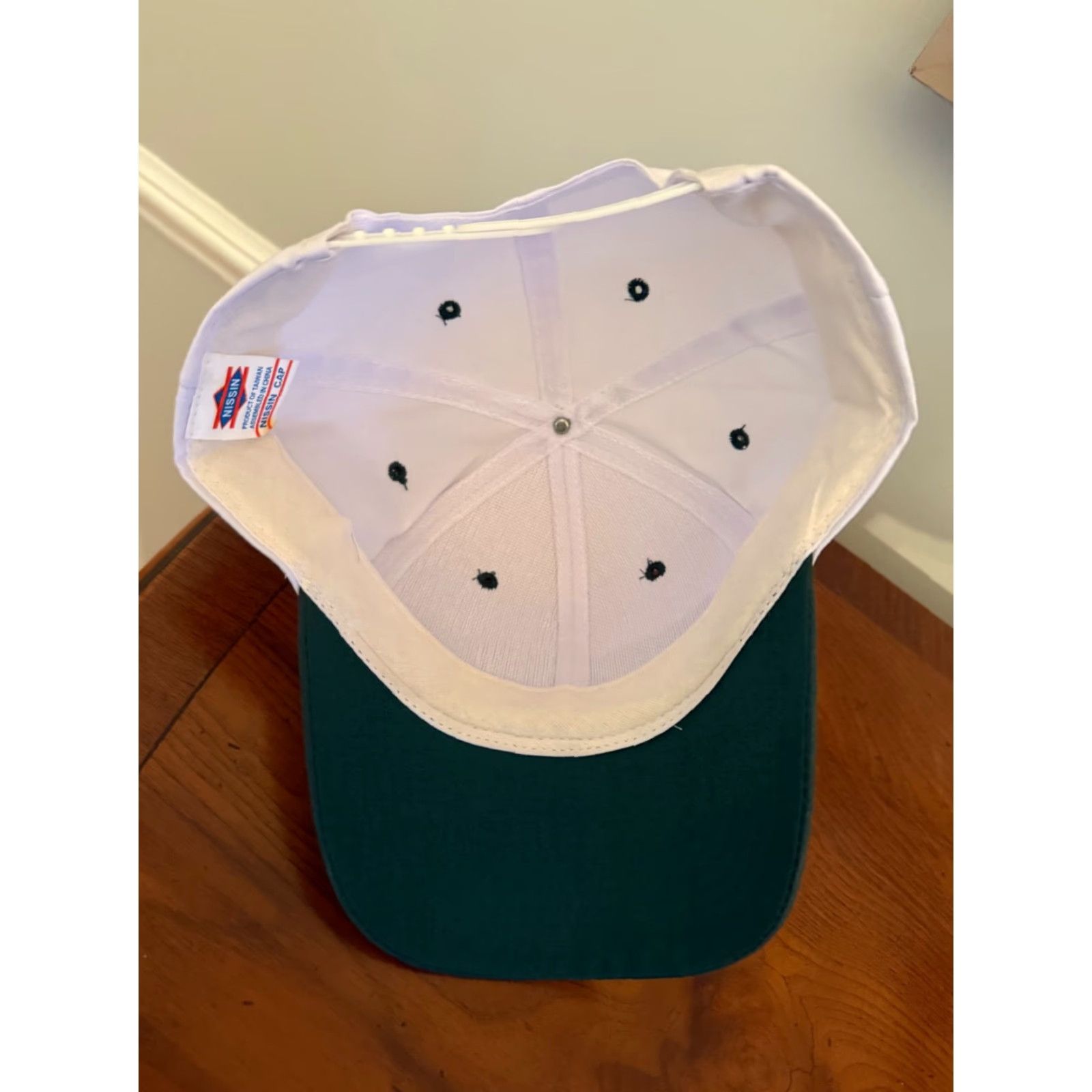Vintage VINTAGE Kawasaki Racing Hat Cap Snapback White Green Wings Logo NWOT Men Adjustable Striped Twill 100% Cotton Baseball Cap Man Gift Size ONE SIZE - 4 Thumbnail