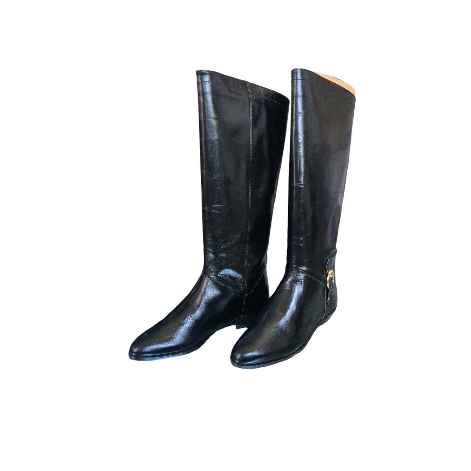 Etienne Aigner Vintage New black Leather Aigner Women's Boots Size 5 M Size US 5 / IT 35 - 7 Thumbnail