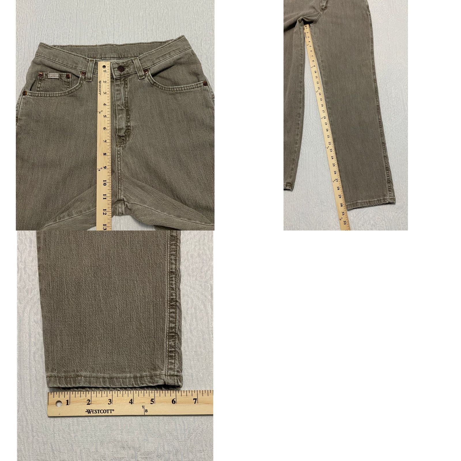 Lee VINTAGE Lee Jeans Straight Stretch Women's 10 Brown High Rise Size 32" / US 10 / IT 46 - 8 Thumbnail
